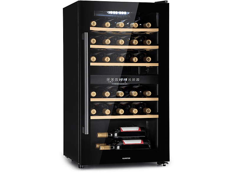 KLARSTEIN Barossa 29 Duo Weinkühlschrank (EEK G, Schwarz)
