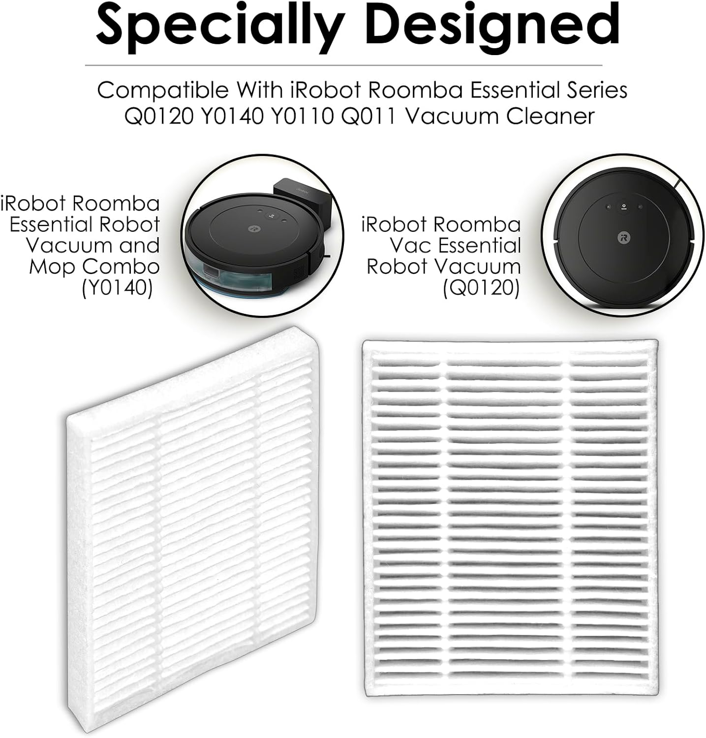 Zdjęcia robota odkurzającego, zestawu do mopowania i filtrów. Białe tło.