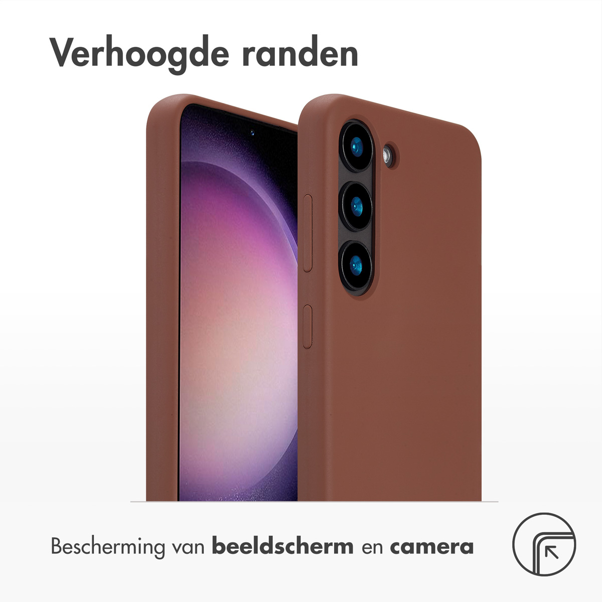 ACCEZZ Coque arrière compatible avec Samsung Galaxy S23 Étui de Téléphone voor Samsung Samsung Galaxy S23 Marron