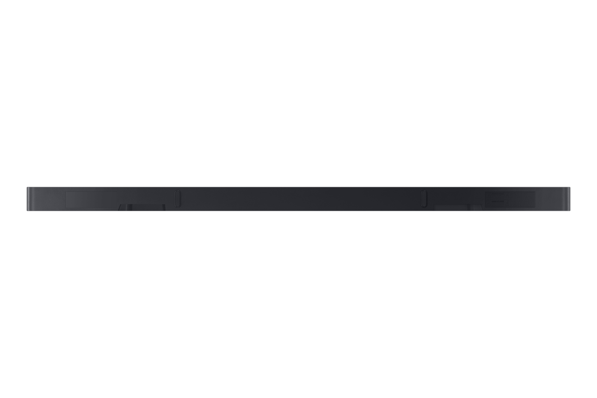 Une barre de son noire sur fond blanc. Le design est simple et minimaliste.