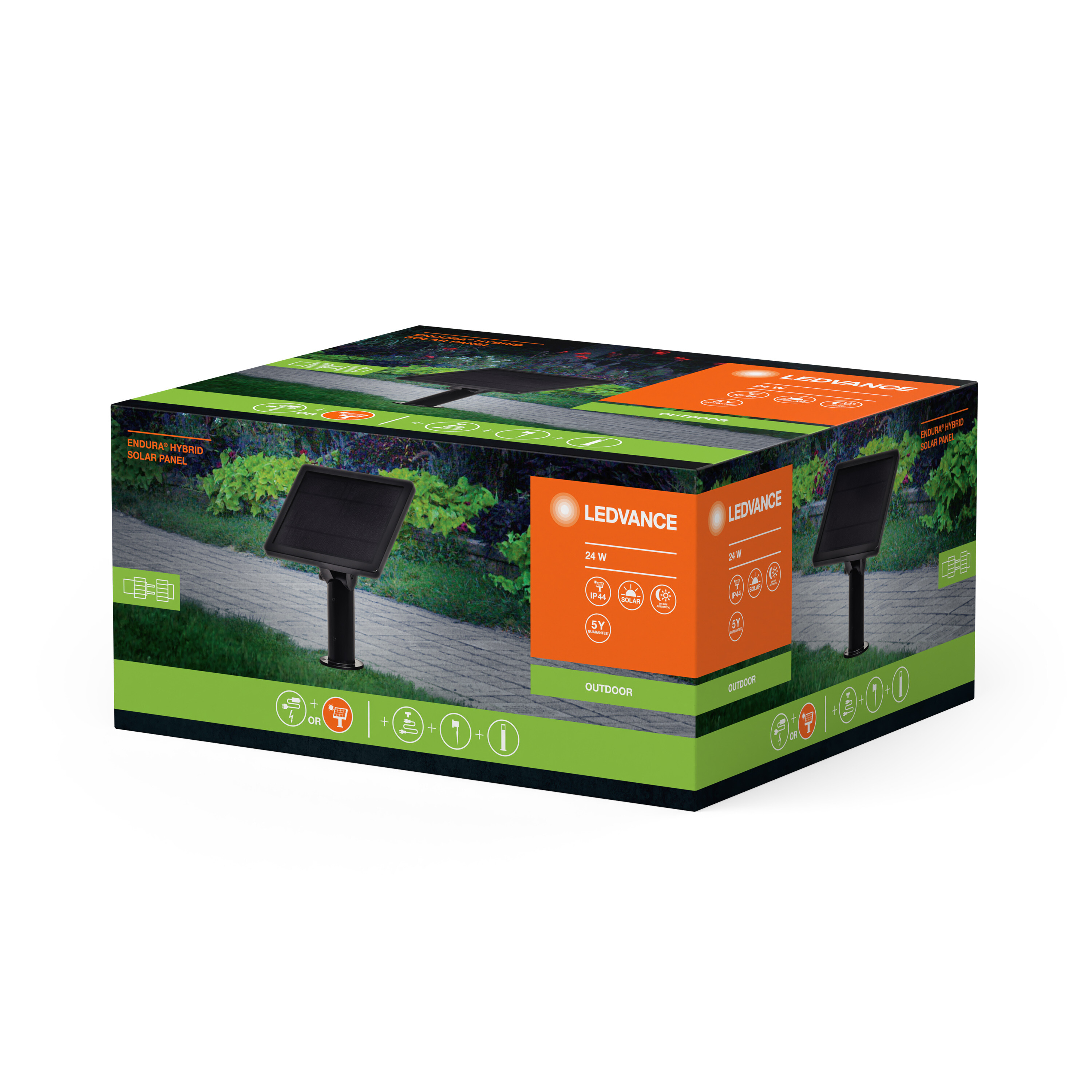 Box mit Solarpanel.