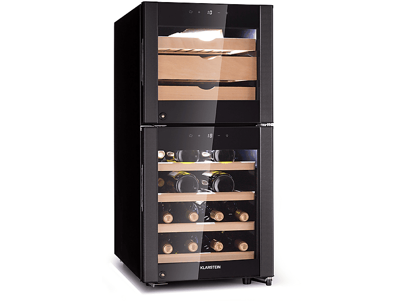 KLARSTEIN El Dorado Weinkühlschrank (EEK F, Schwarz)