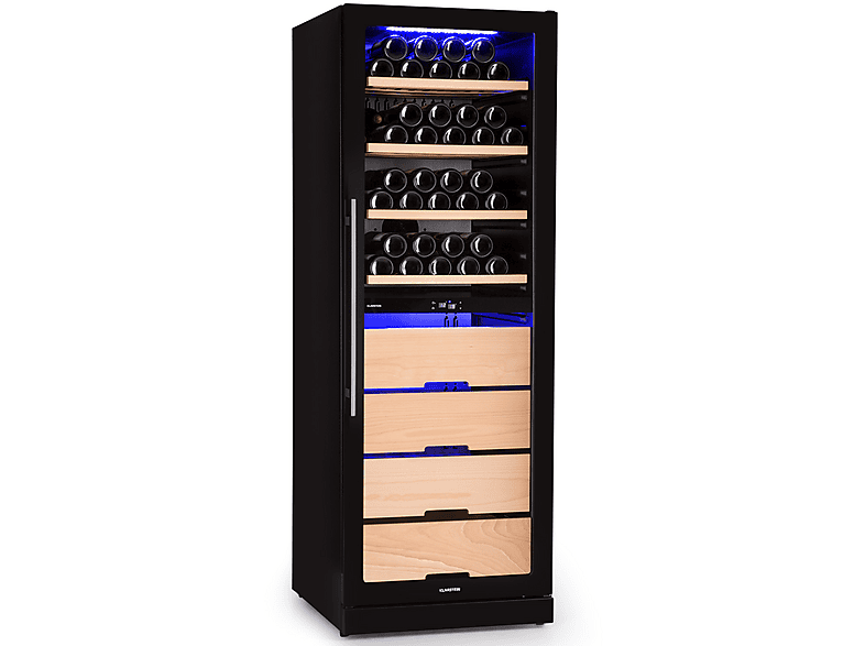 KLARSTEIN Barossa 123 Duo Weinkühlschrank (EEK G, Schwarz)