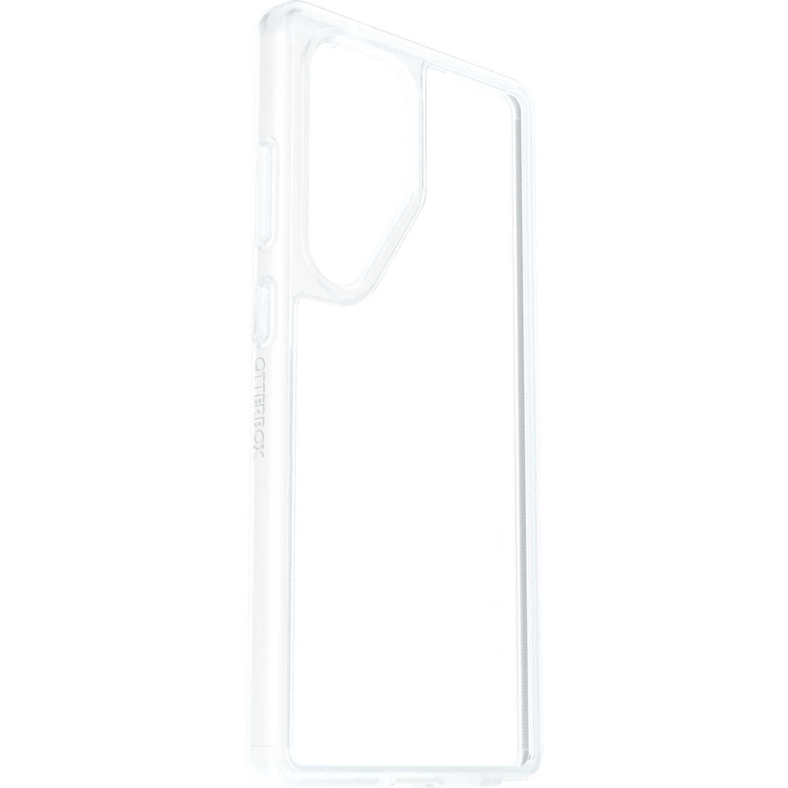 Custodia Otterbox trasparente. La custodia è vuota, senza telefono all'interno.