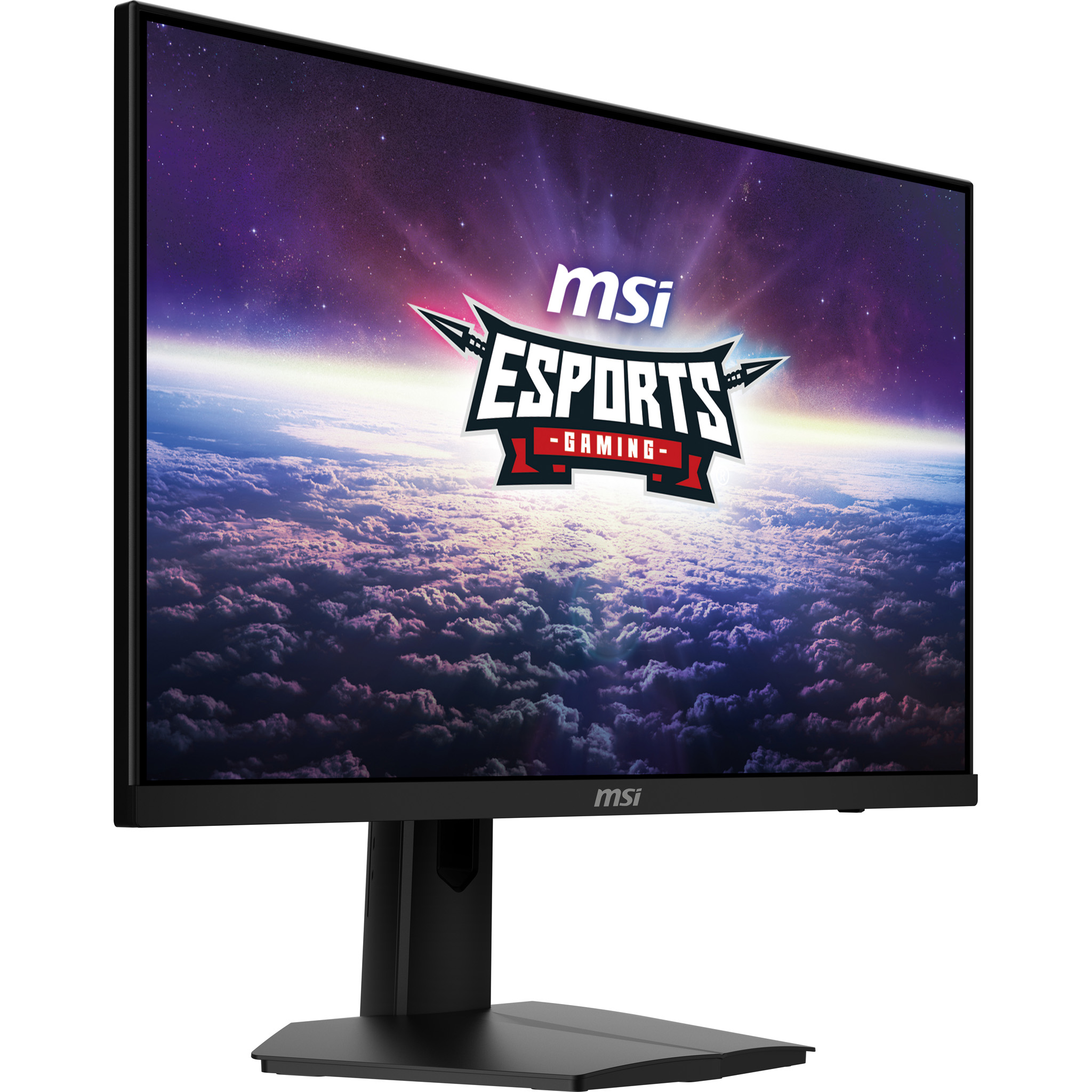 Monitor MSI Esports Gaming, negro con logo.