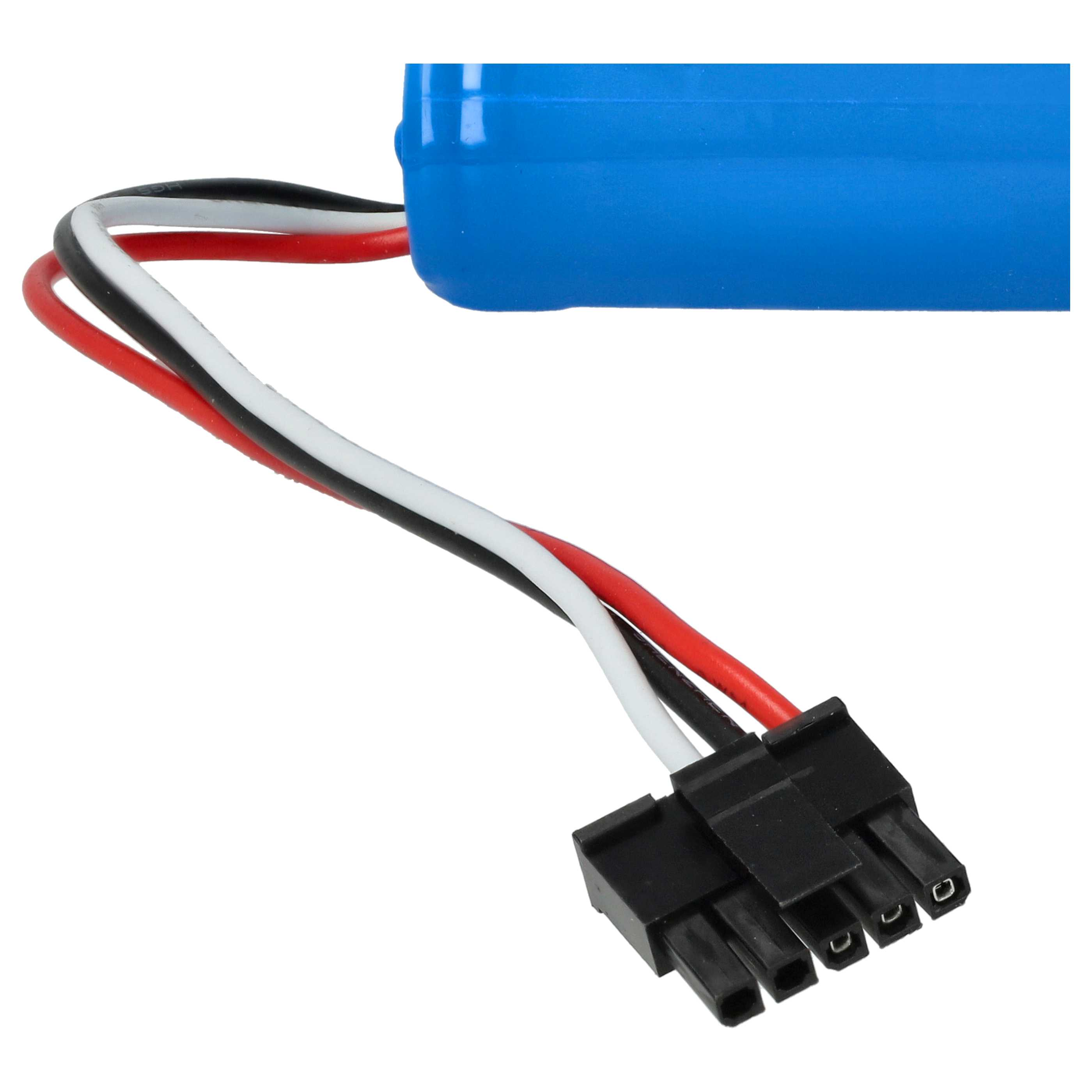 Blaue, rote und weiße Drähte mit einem schwarzen Stecker. Isoliert auf weißem Hintergrund.