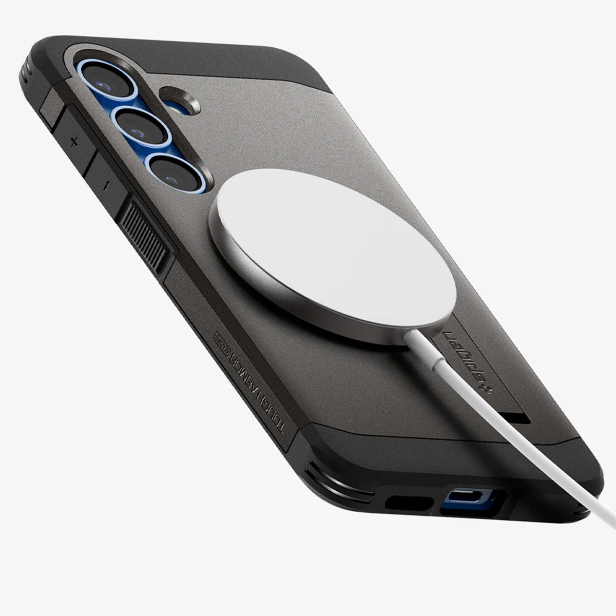 Etui na telefon komórkowy SPIGEN Tough Armor AI (MagFit) Metaliczny