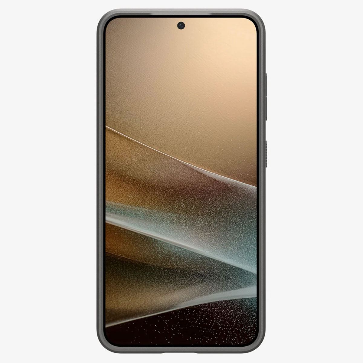 Een smartphone met een scherm dat een verloopachtergrond weergeeft.