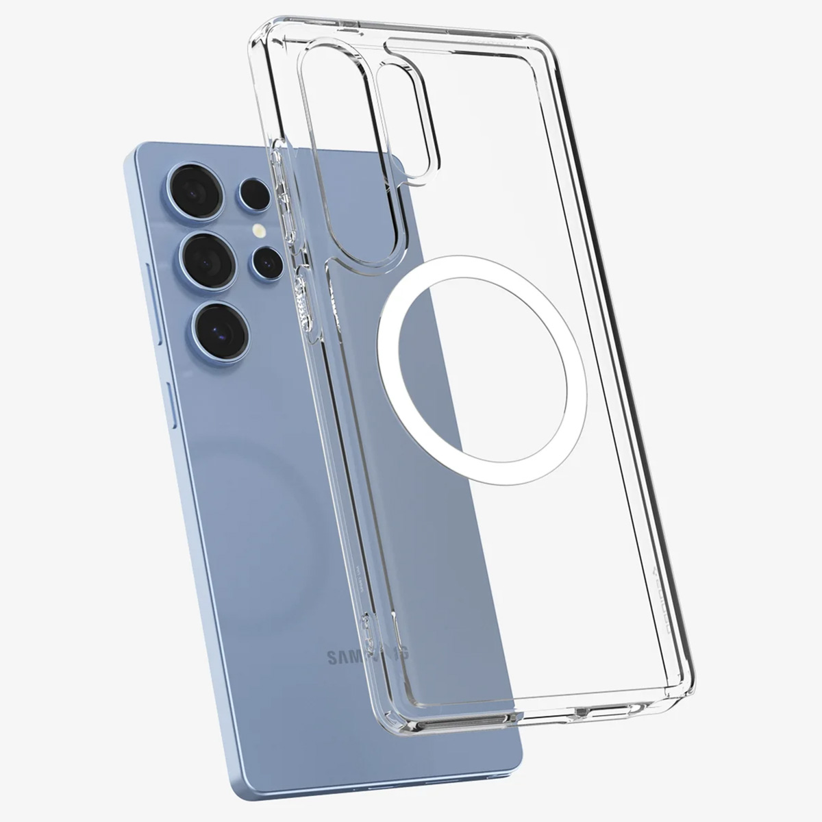 Etui na telefon komórkowy SPIGEN Ultra Hybrid (MagFit) Przezroczysty, Biały