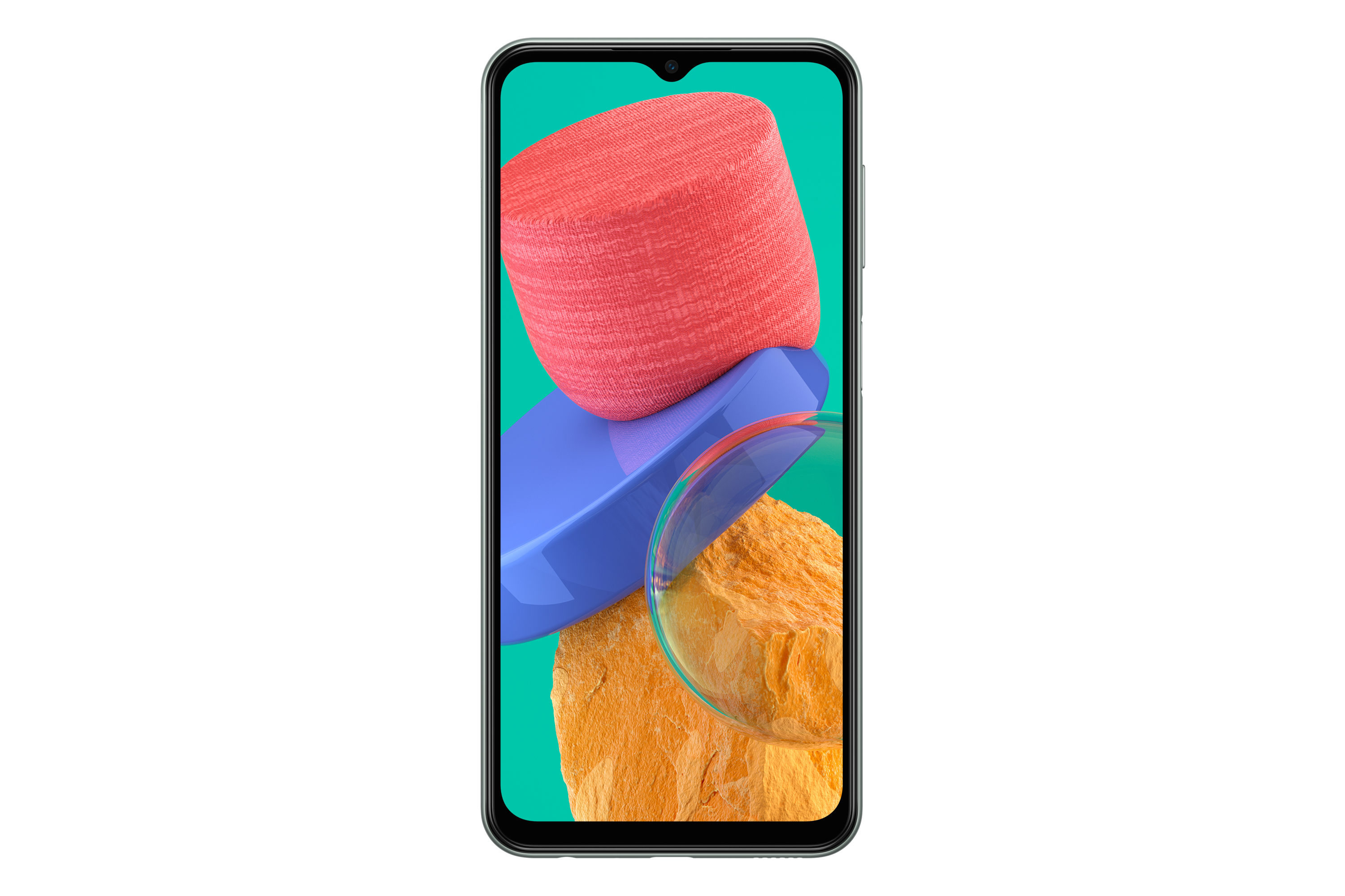 Un smartphone negro con pantalla completa, fondo negro.
