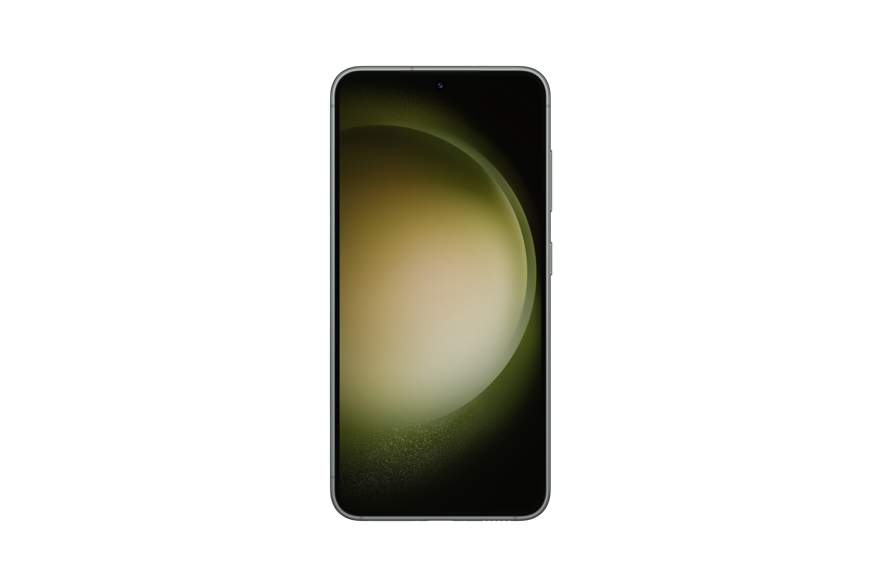 Ein Smartphone mit einem Bildschirm, der einen Farbverlauf zeigt.