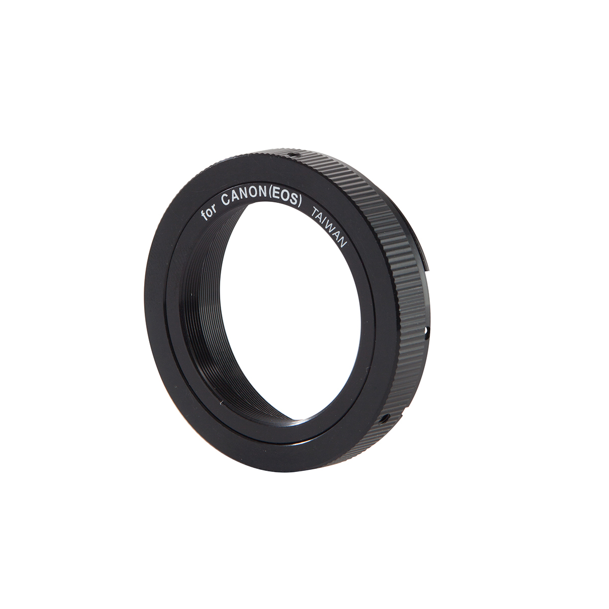 Schwarzer Canon-Objektivadapter mit der Aufschrift 'for CANON(EOS) TAIWAN'.
