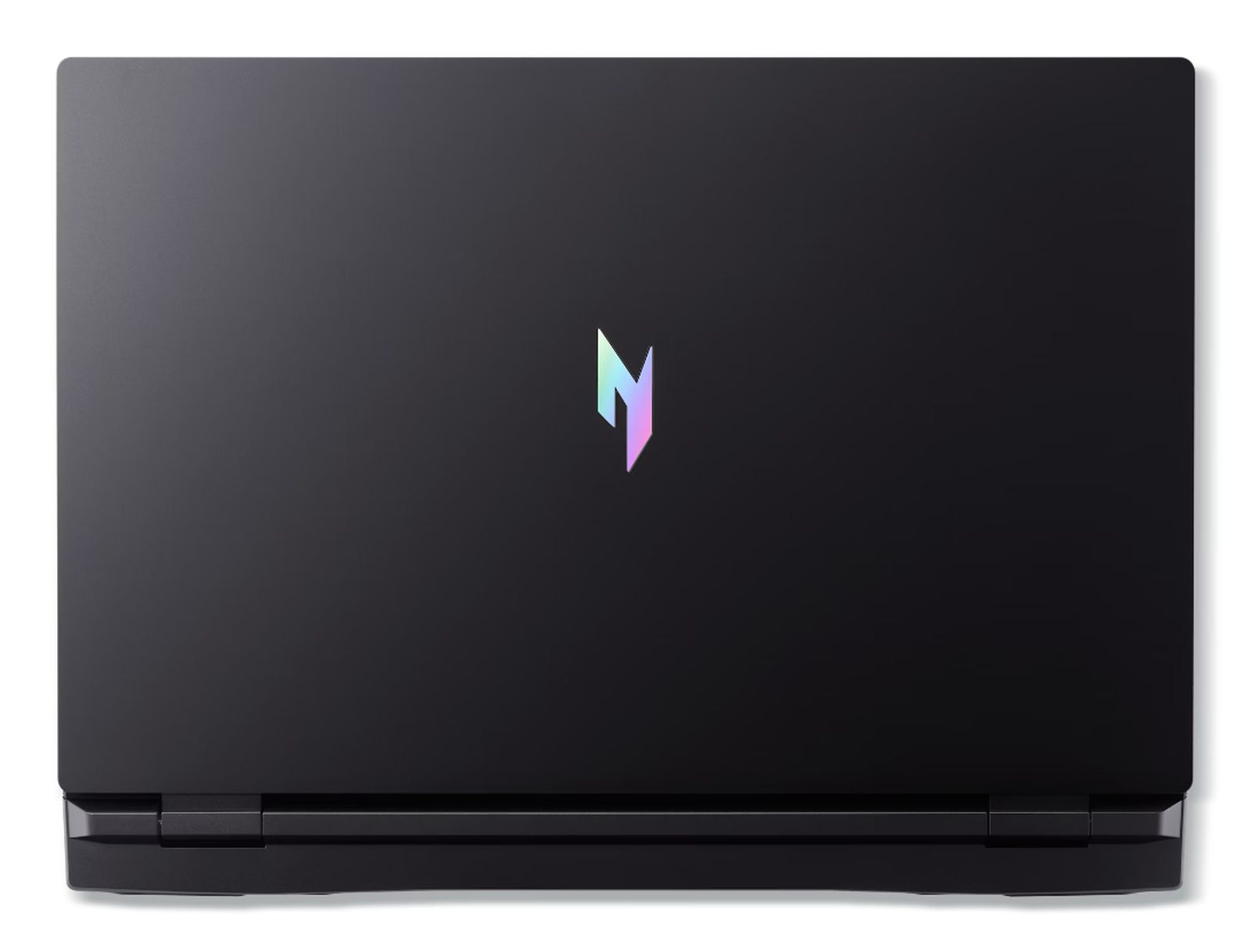 Ein schwarzer Laptop mit dem Predator-Logo auf der Oberseite.