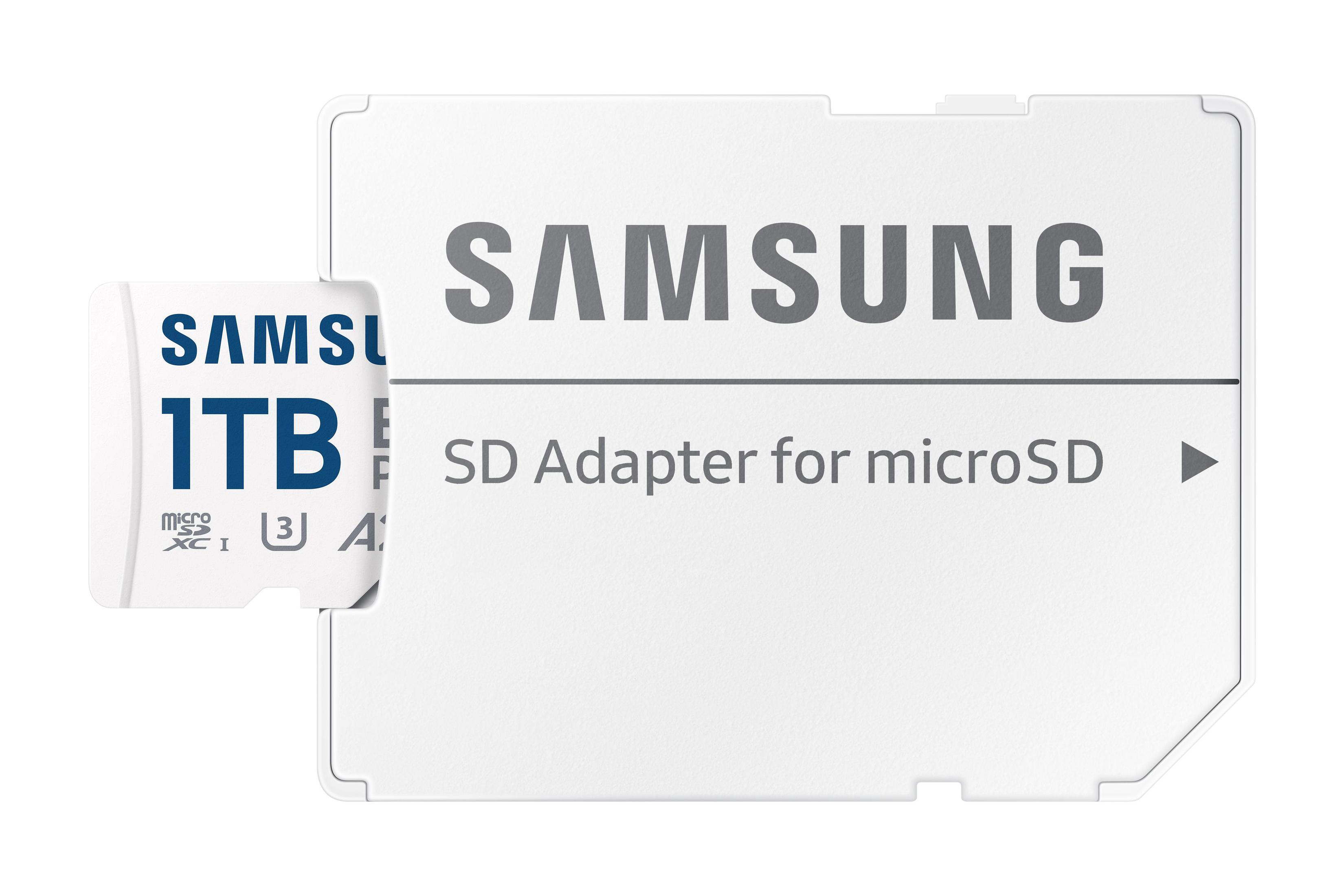 Biało-szara przejściówka SD do karty microSD.