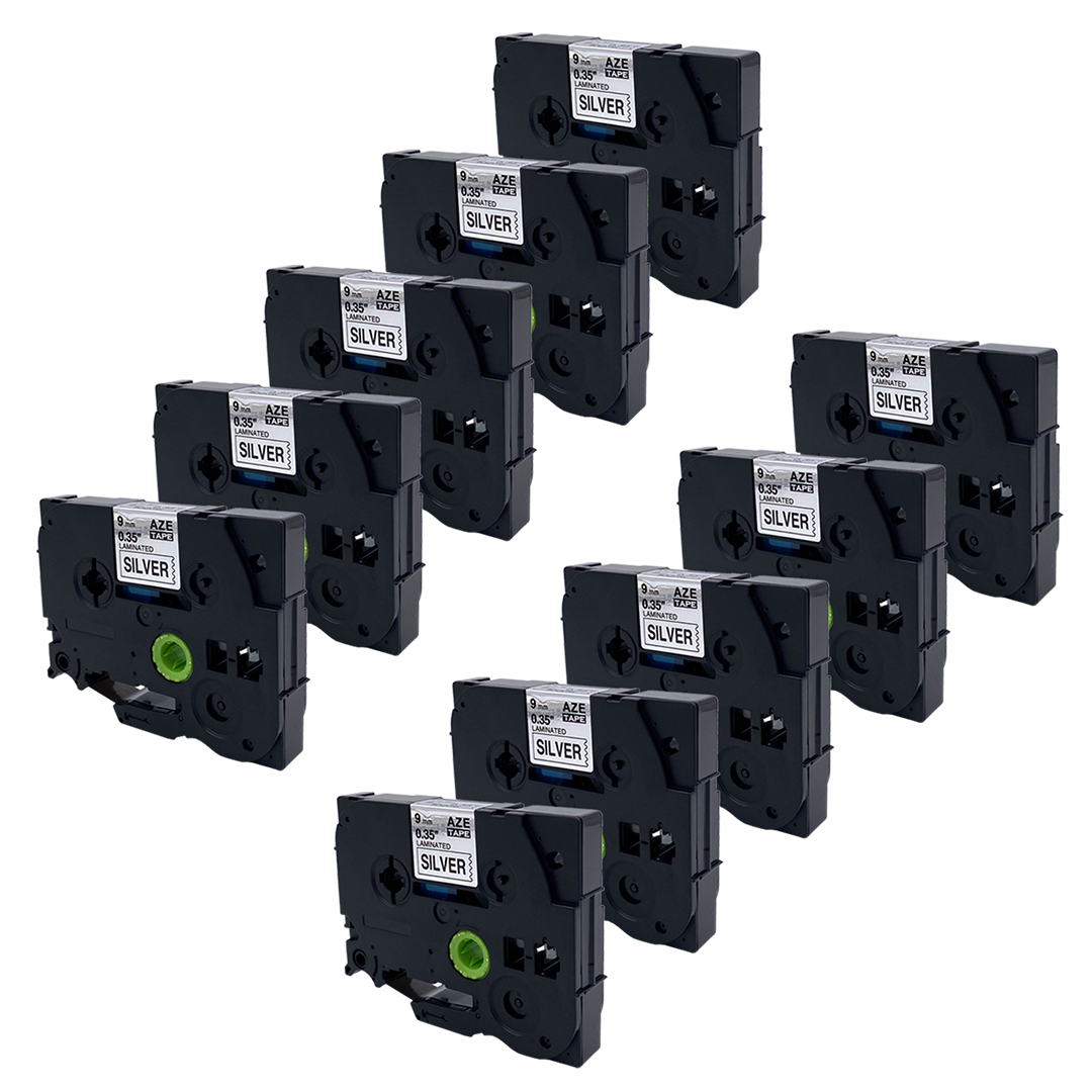 Zwarte etikettentapes. De tapes zitten in een zwart patroon. De achtergrond is wit.