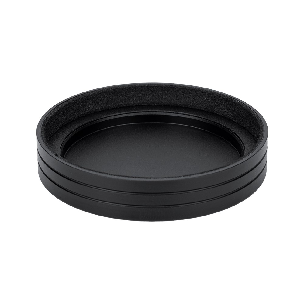 Eine schwarze Sonnenblende mit Filzinnenraum.