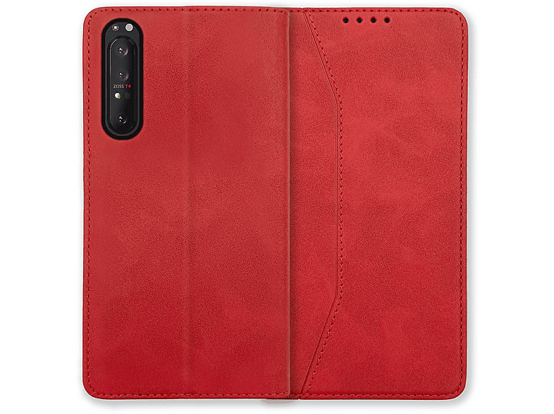 Copertura di cuoio artificiale Xperia XZ Premium Flip-Case rosa