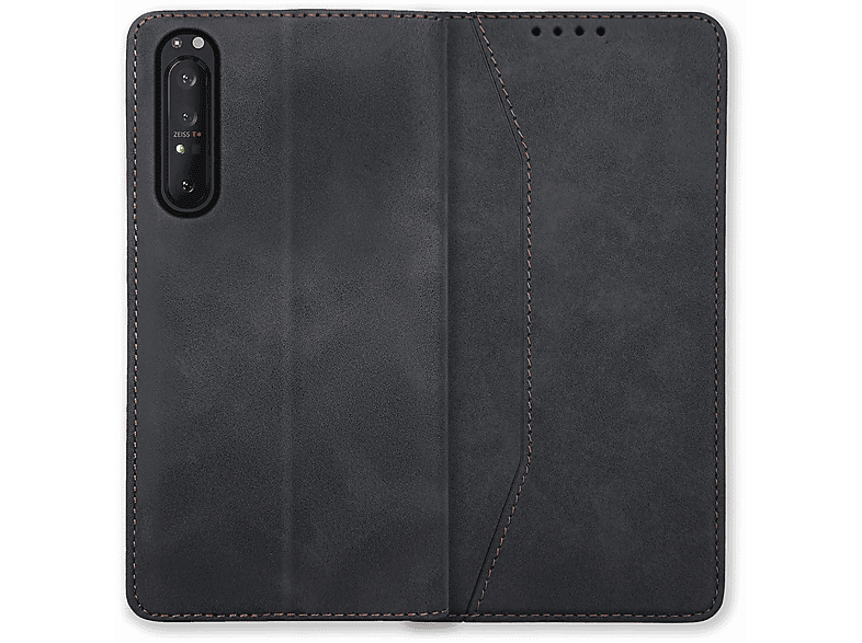Coque Flip Bookstyle Pour Sony Xperia 1 II - Noir TPU MTB Neuf
