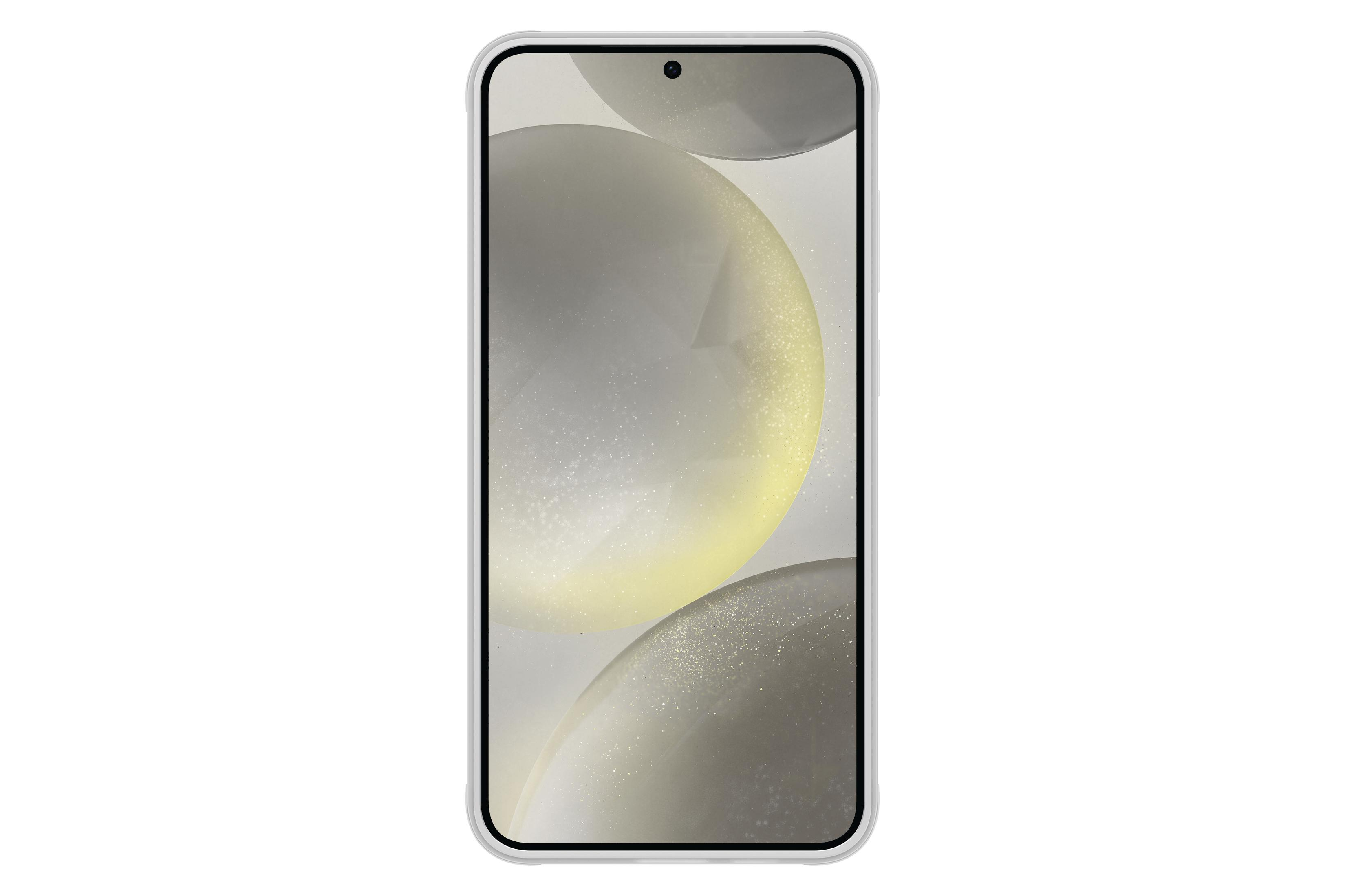 Un smartphone con una pantalla que muestra un fondo borroso.