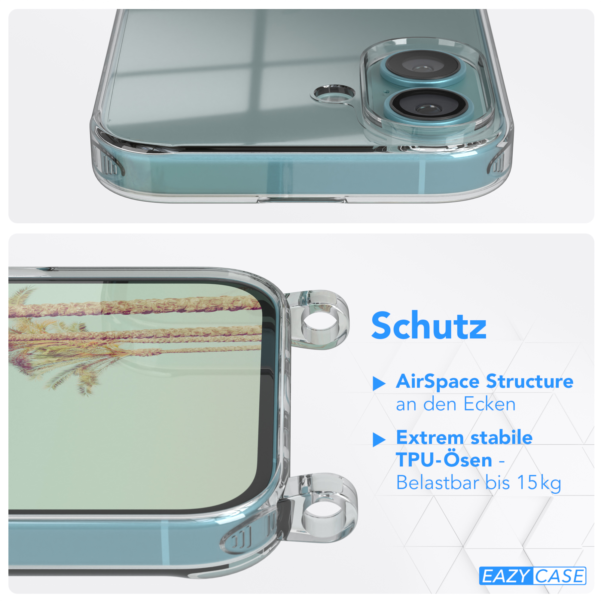 Telefon auf kabellosem Ladegerät auf Holztisch.