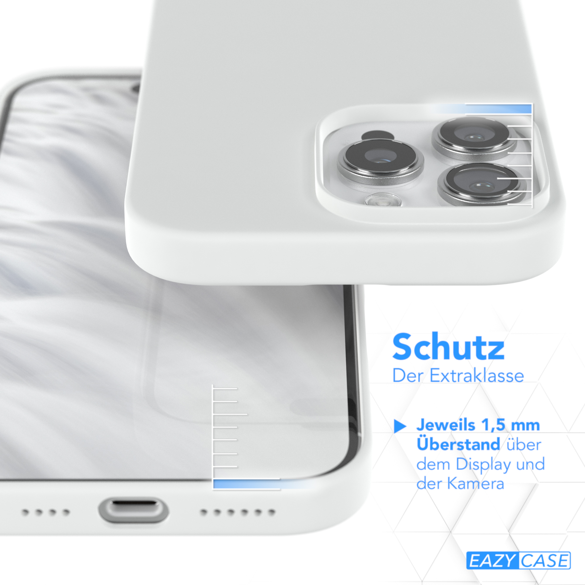 Handyhülle schützt ein Telefon, mit Details des Kamerabereichs.