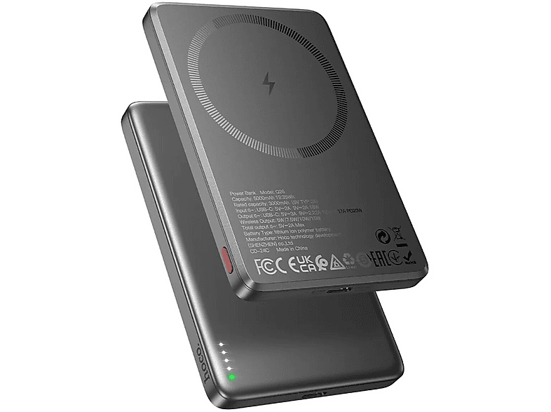 HOCO 5000 mAh PD QC 2A 20W Q26 Powerbank 5000 mAh Grau | SATURN