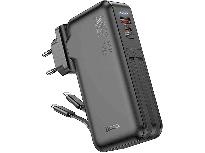HOCO 10.000 mAh mit EU/US-Buchse 22,5W Powerbank 10000 mAh Schwarz | SATURN