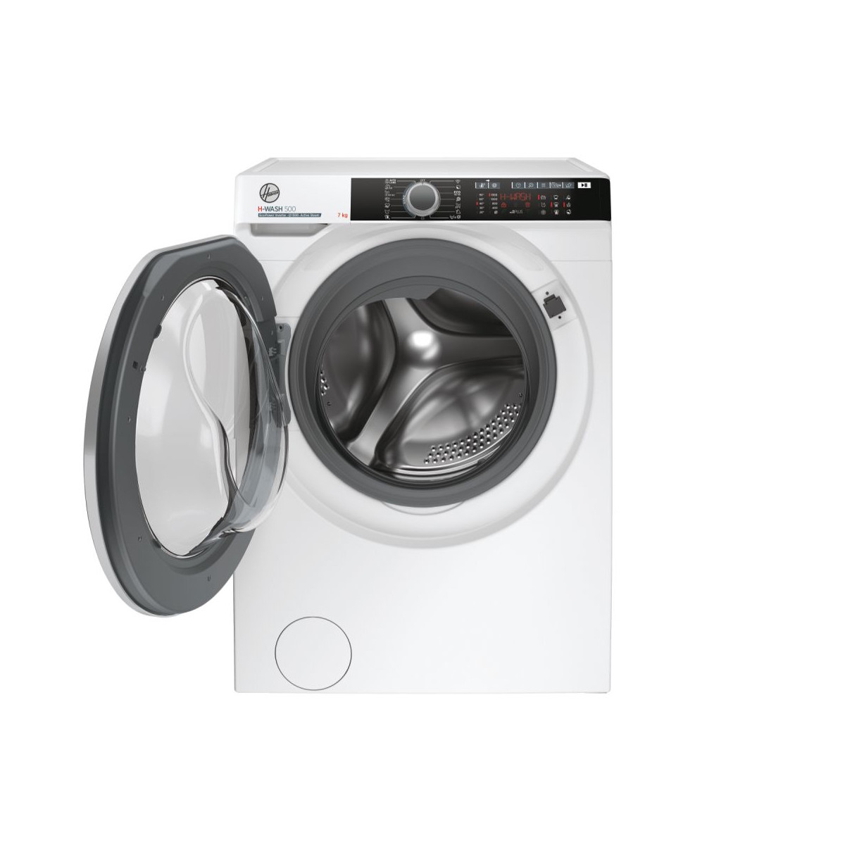 HOOVER H-WASH 500 HWE4 37AMBS/1-S LAVATRICE, Caricamento frontale, 7 kg, 12 programmi, Profondità 46 cm, Bianco, livello rumorosità centrifuga 76 dB(A), Classe A