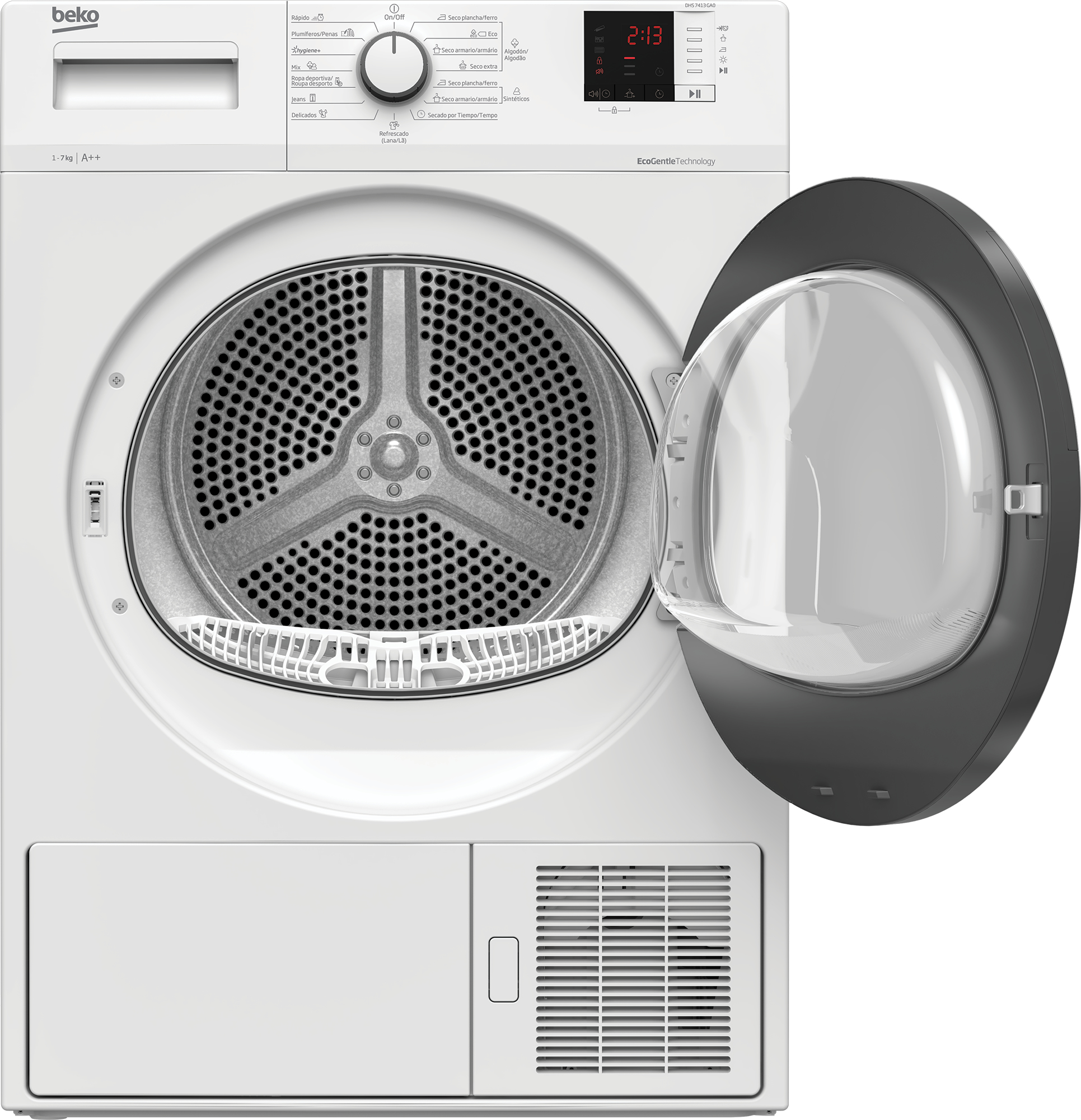 Secadora BEKO DHS7413GA0, Bomba de calor, kg, 15 programas