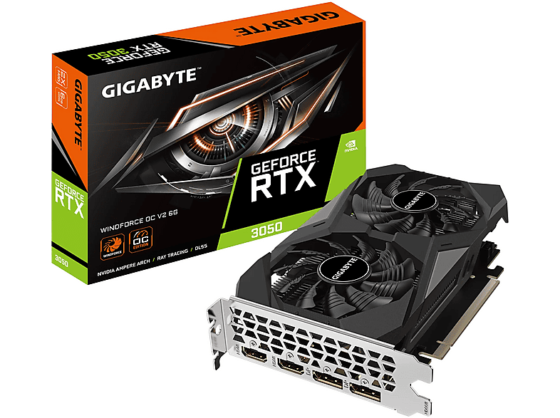 GIGABYTE GeForce RTX 3050 WINDFORCE OC V2 6G (NVIDIA, Grafikkarte)