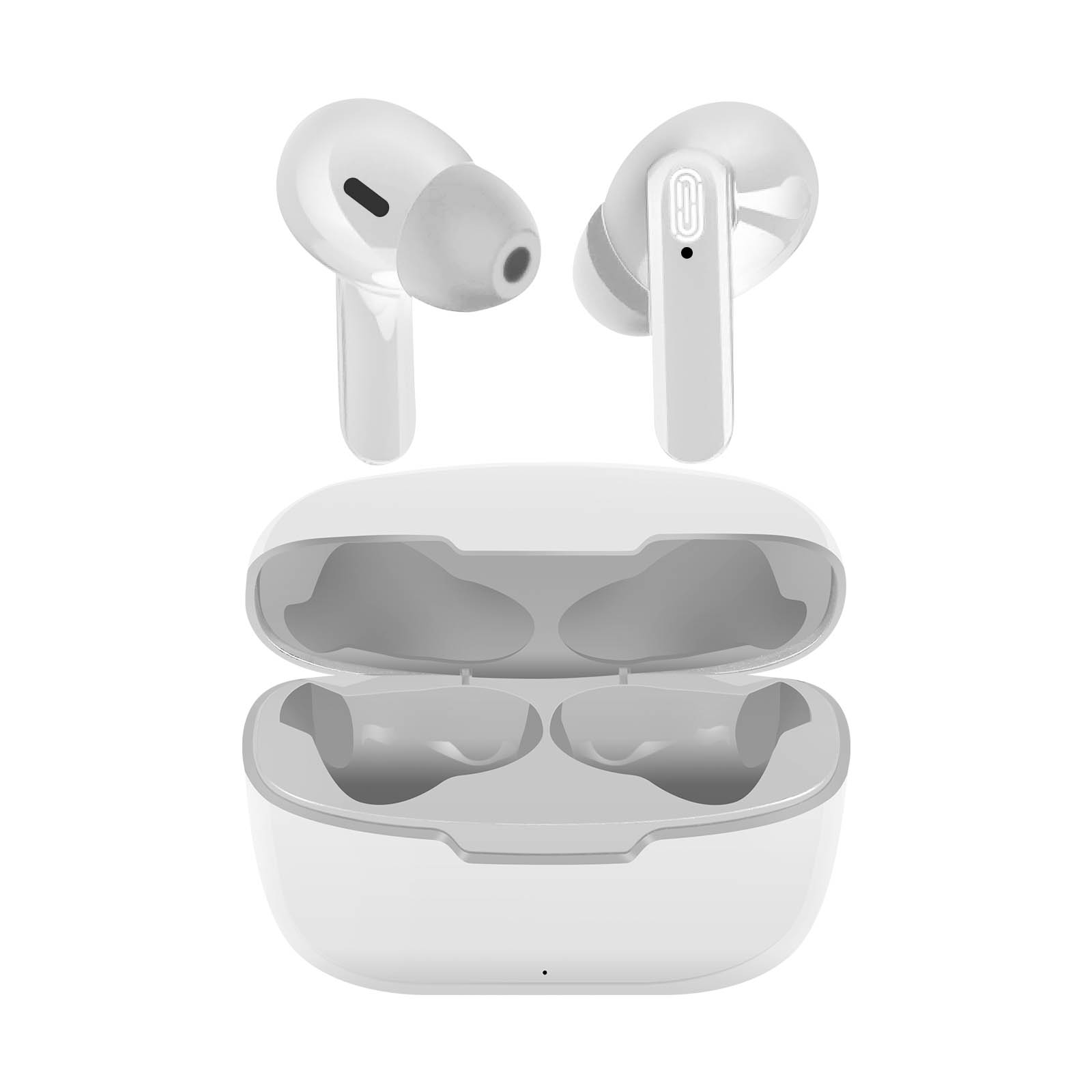 Zwarte headset met boommicrofoon, gepositioneerd op een witte achtergrond, kabel zichtbaar.