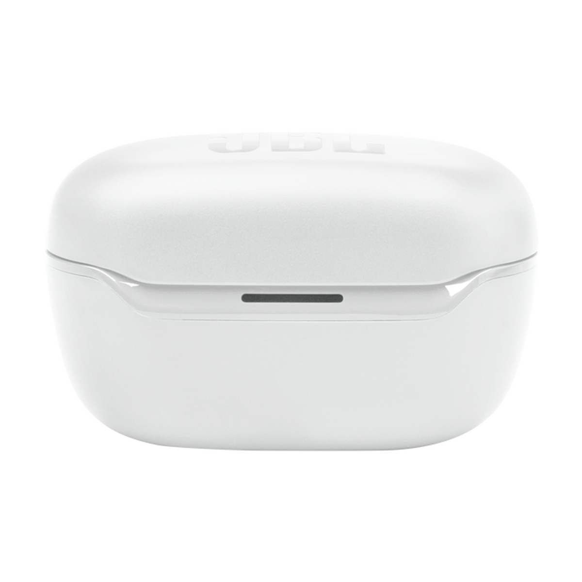 Weißes Ladecase. JBL-Logo oben.