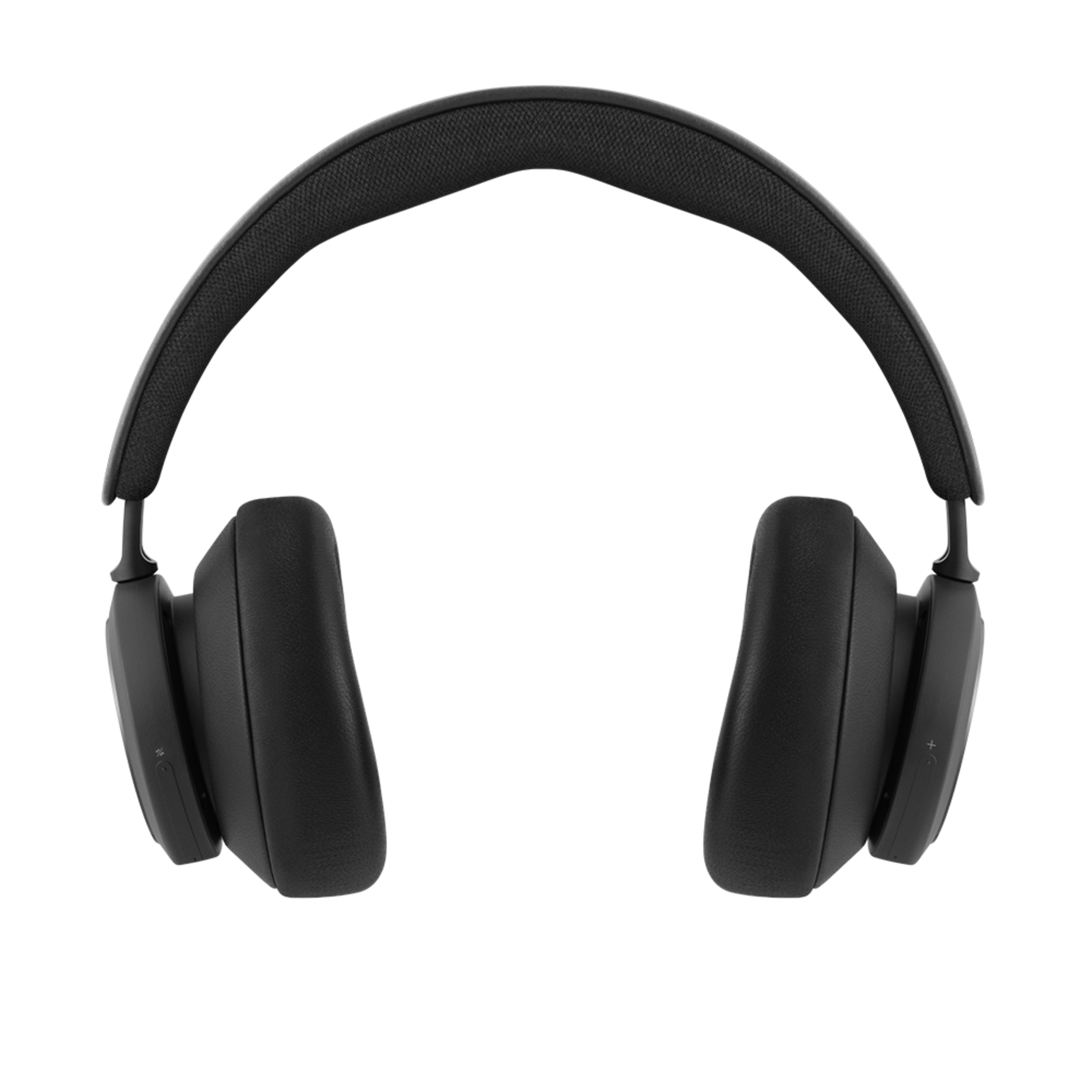 Casque audio noir circum-auriculaire. Il a un arceau incurvé et des coussinets rembourrés.