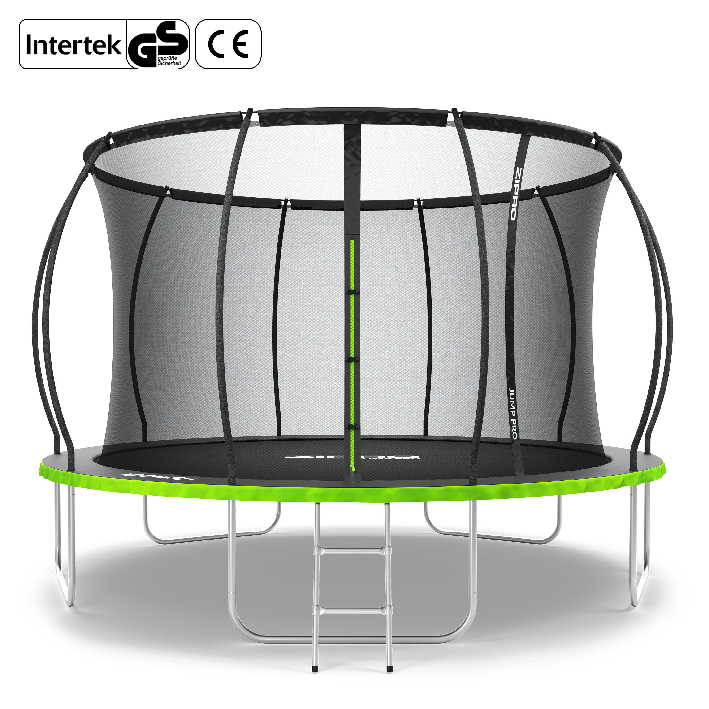ZIPRO Jump Pro Premium 12FT 374cm Trampolin, schwarz
