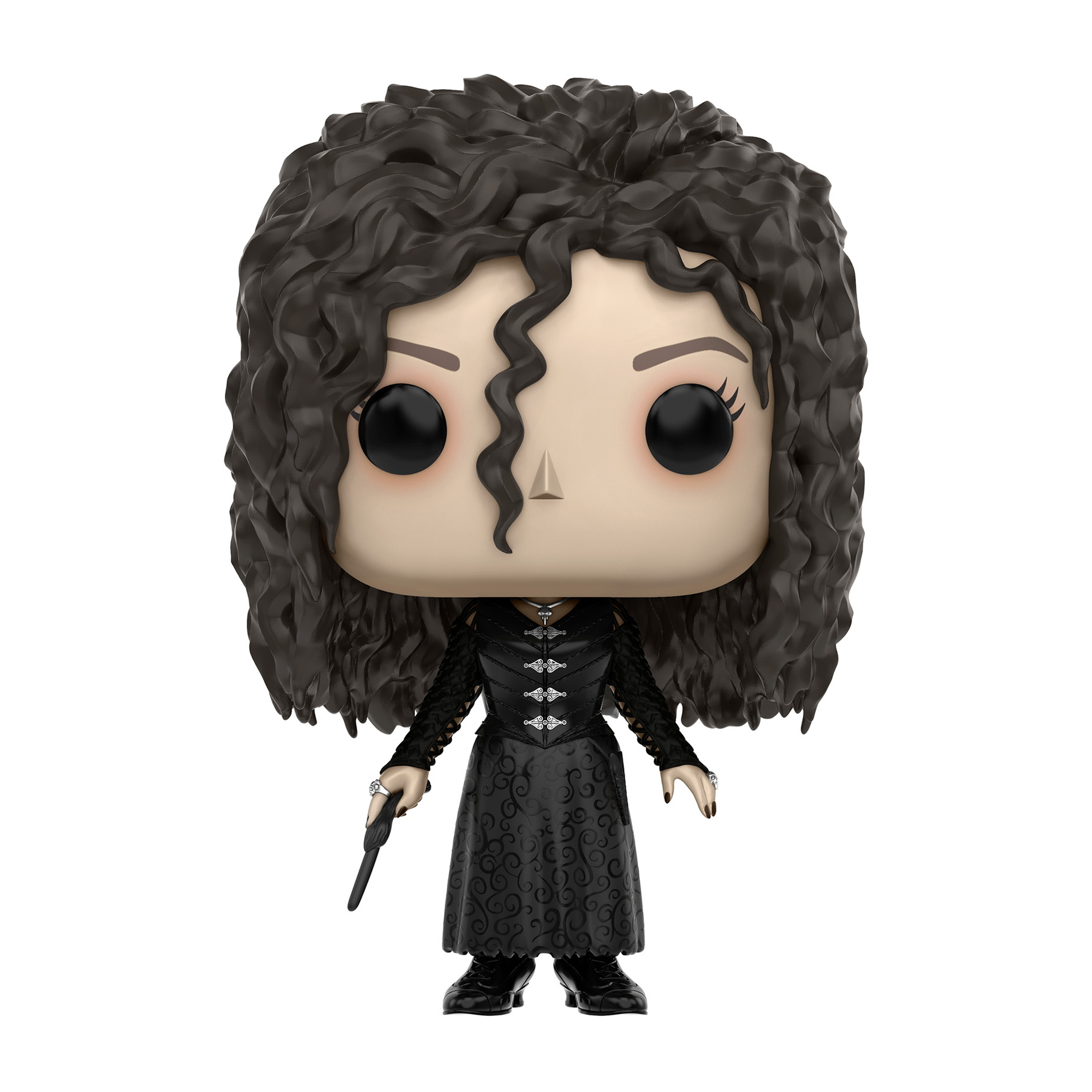 Figurka Funko Pop Bellatrix Lestrange, czarna sukienka, różdżka.