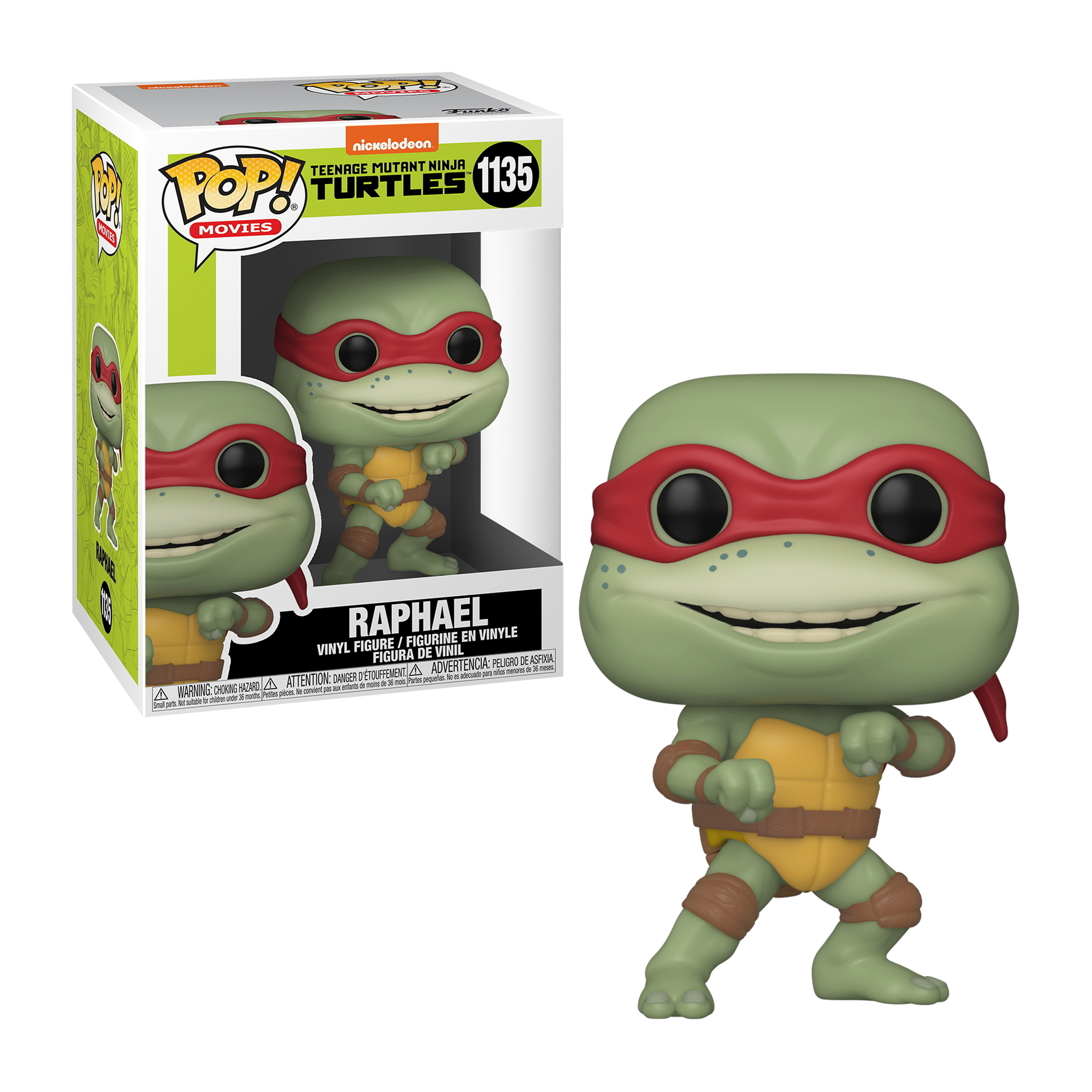 Raphael Teenage Mutant Ninja Turtle Funko Pop Figur. Grüne Haut, rote Maske und Box.