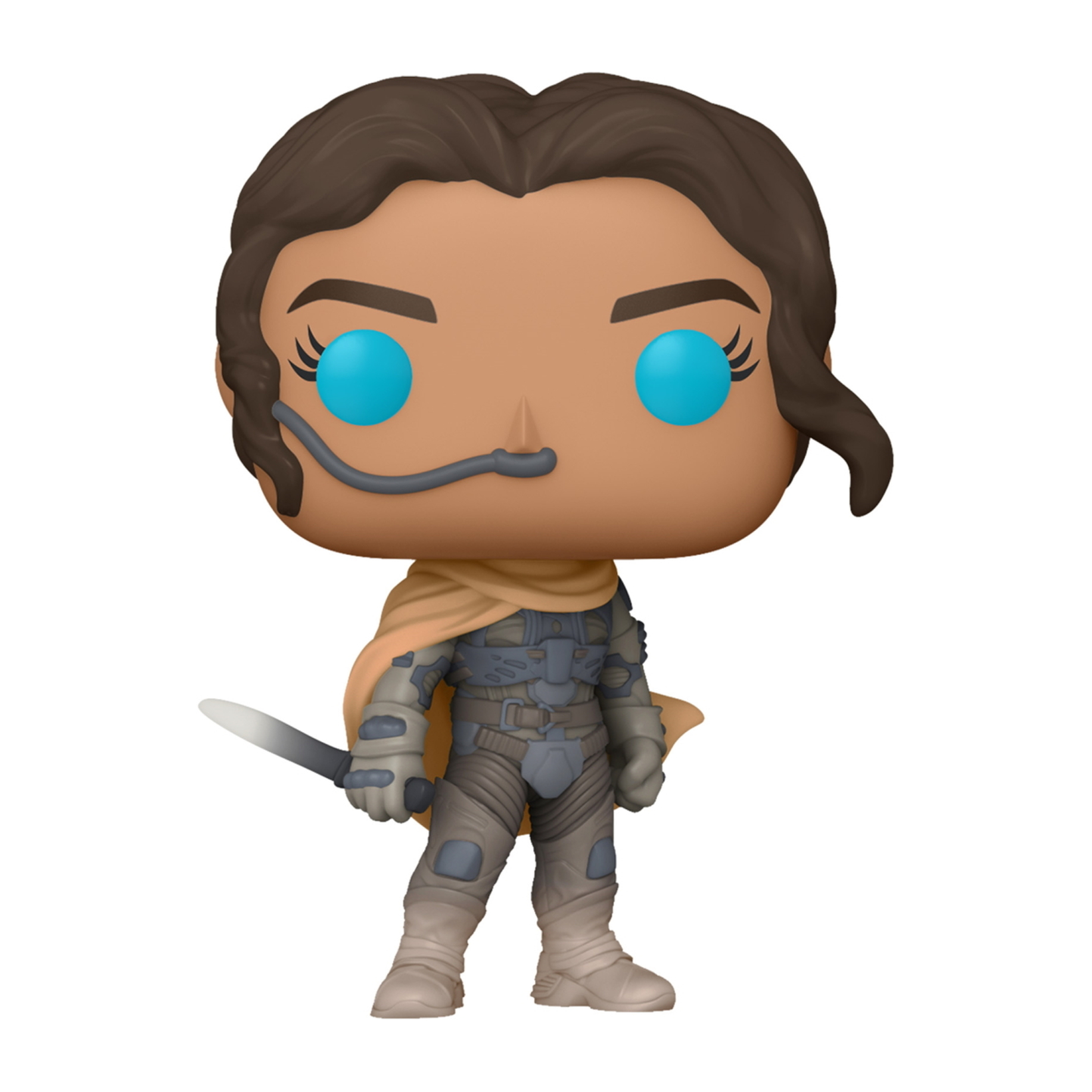 Funko Pop Figur von Chani aus Dune, die ein Messer hält.