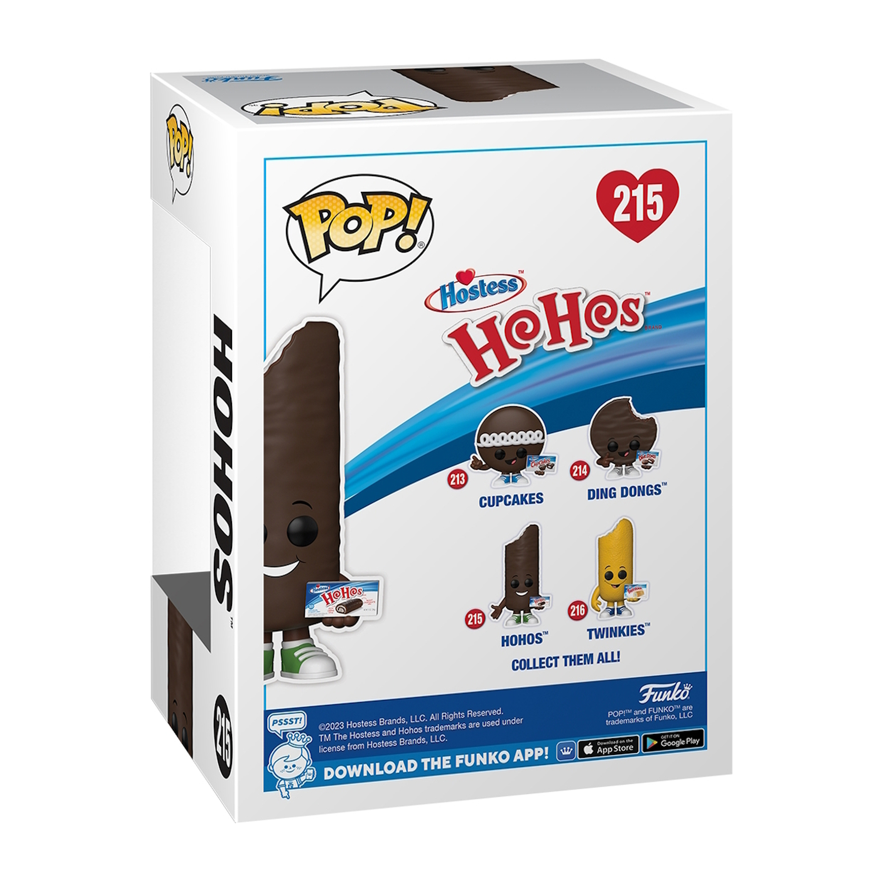 Scatola Funko Pop. 'Hostess HoHos' con vari personaggi e il logo Funko Pop.