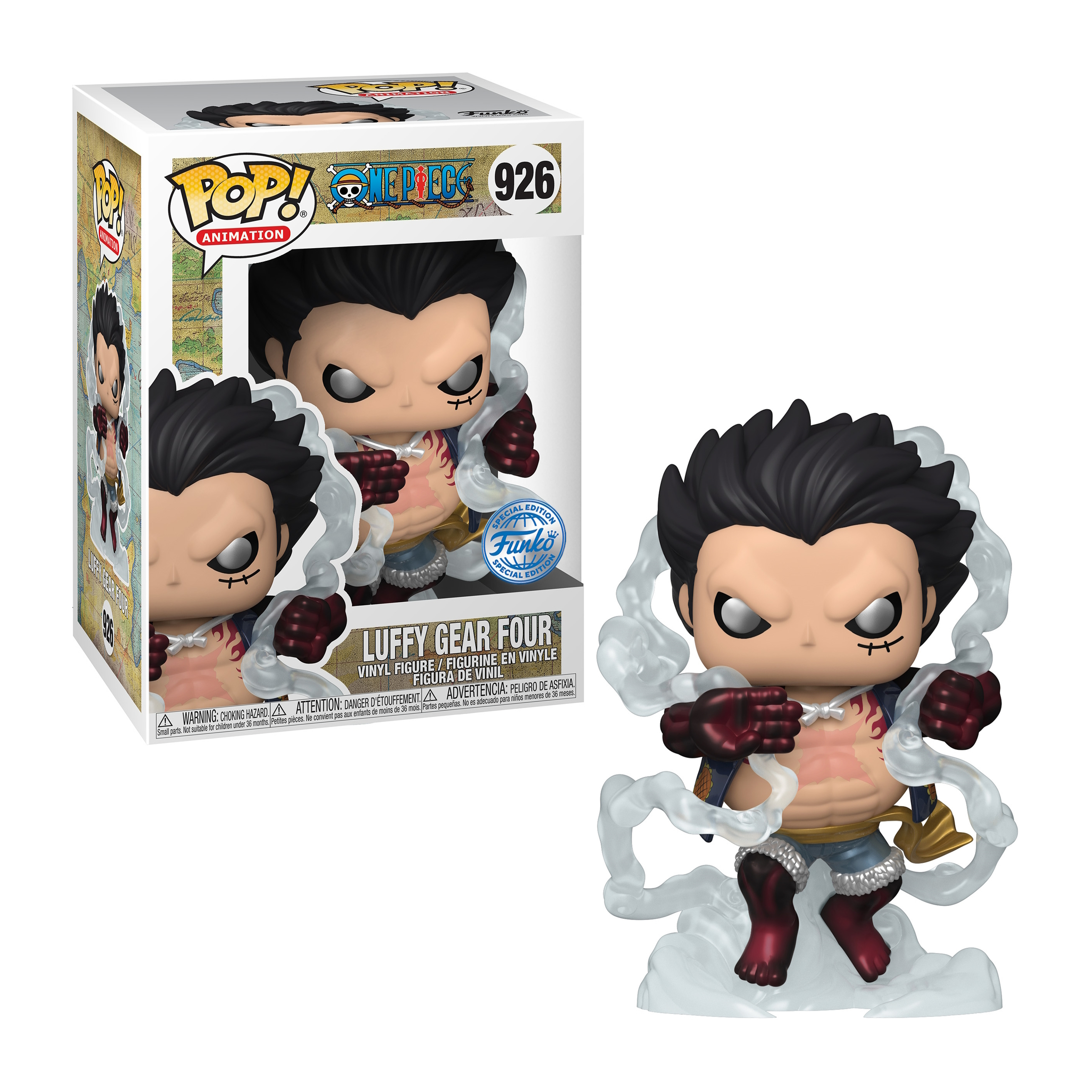 Funko Pop Luffiego Gear Four z One Piece, z pudełkiem.