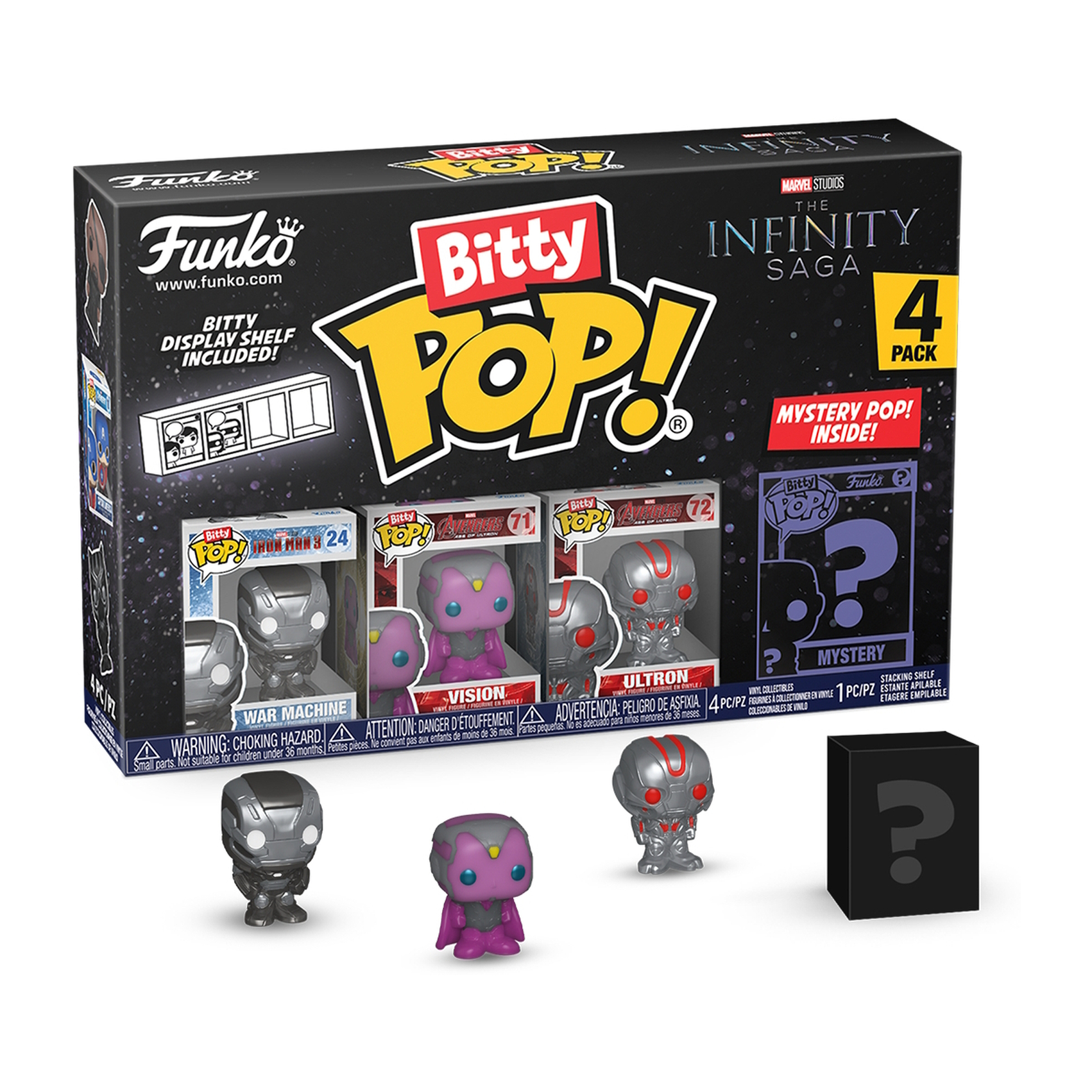 Set Funko Pop per The Infinity Saga di Marvel. Include statuette e una mystery box.