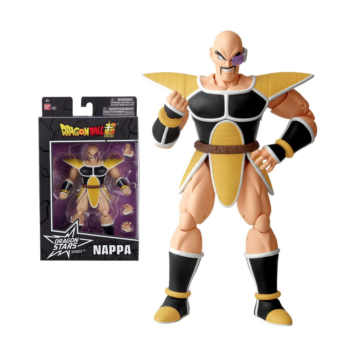 Figura de acción de Nappa de Dragon Ball Z en caja.