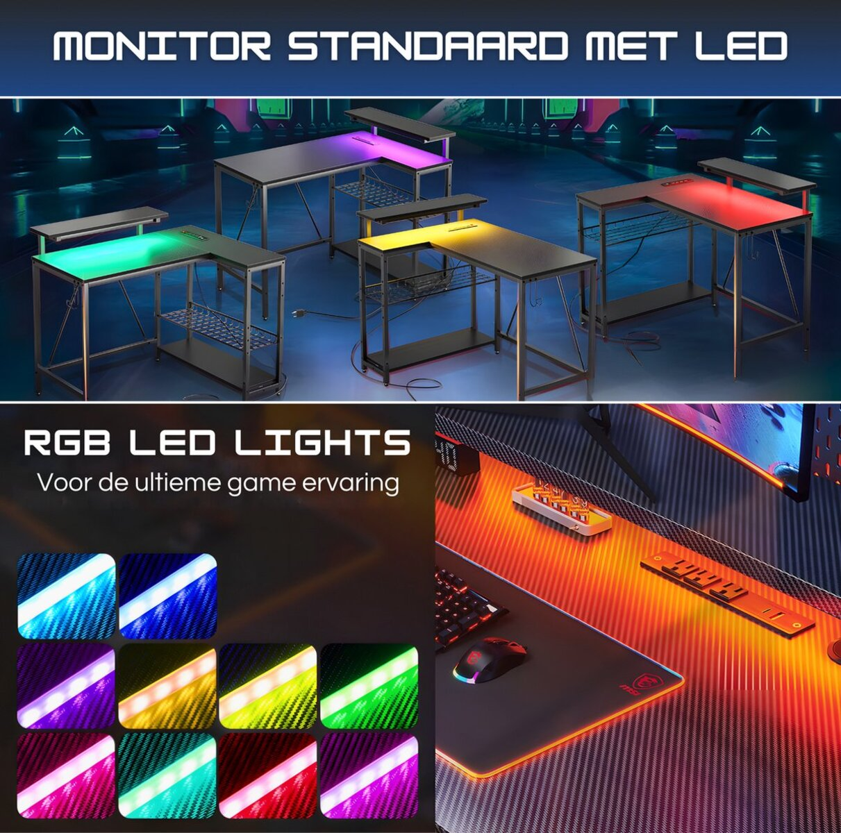 Five Stars L-förmiger Gaming Schreibtisch