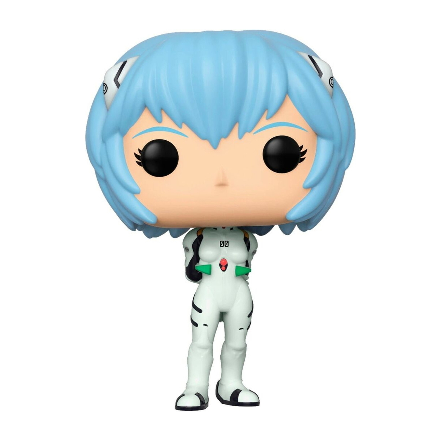 Funko Pop! Figur von Rei Ayanami aus Evangelion, in einem weißen Plugsuit.