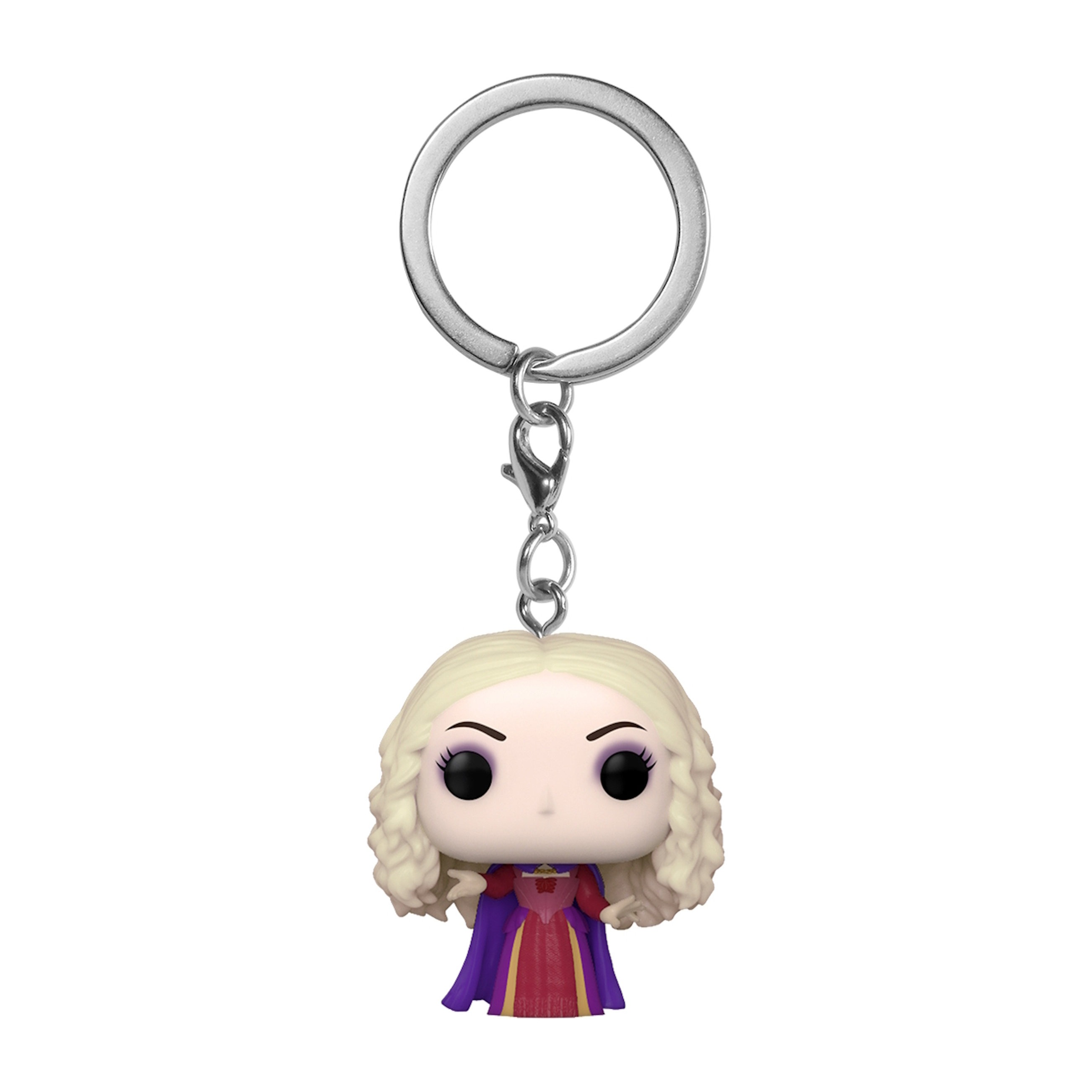 Un llavero de Hocus Pocus con una figura Funko Pop de Sarah Sanderson.