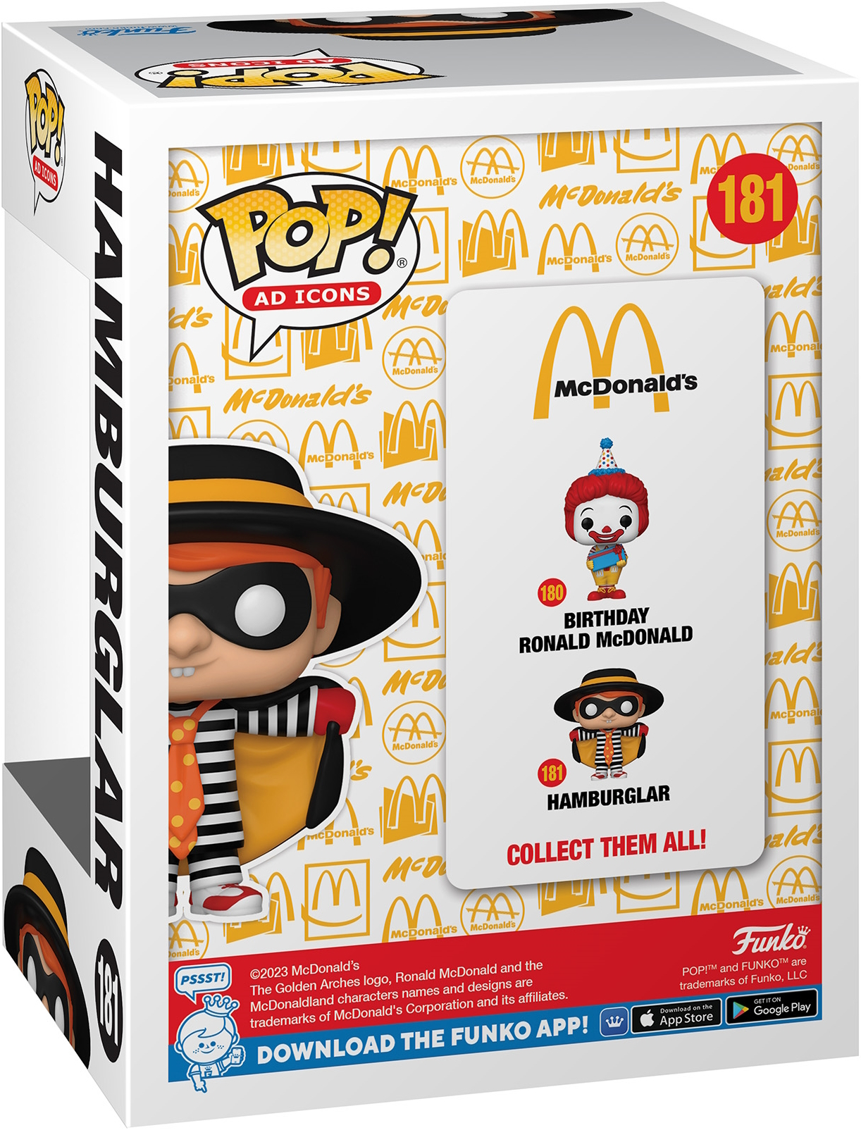 McDonald's-Themen-Funko-Pop-Box und Figur.