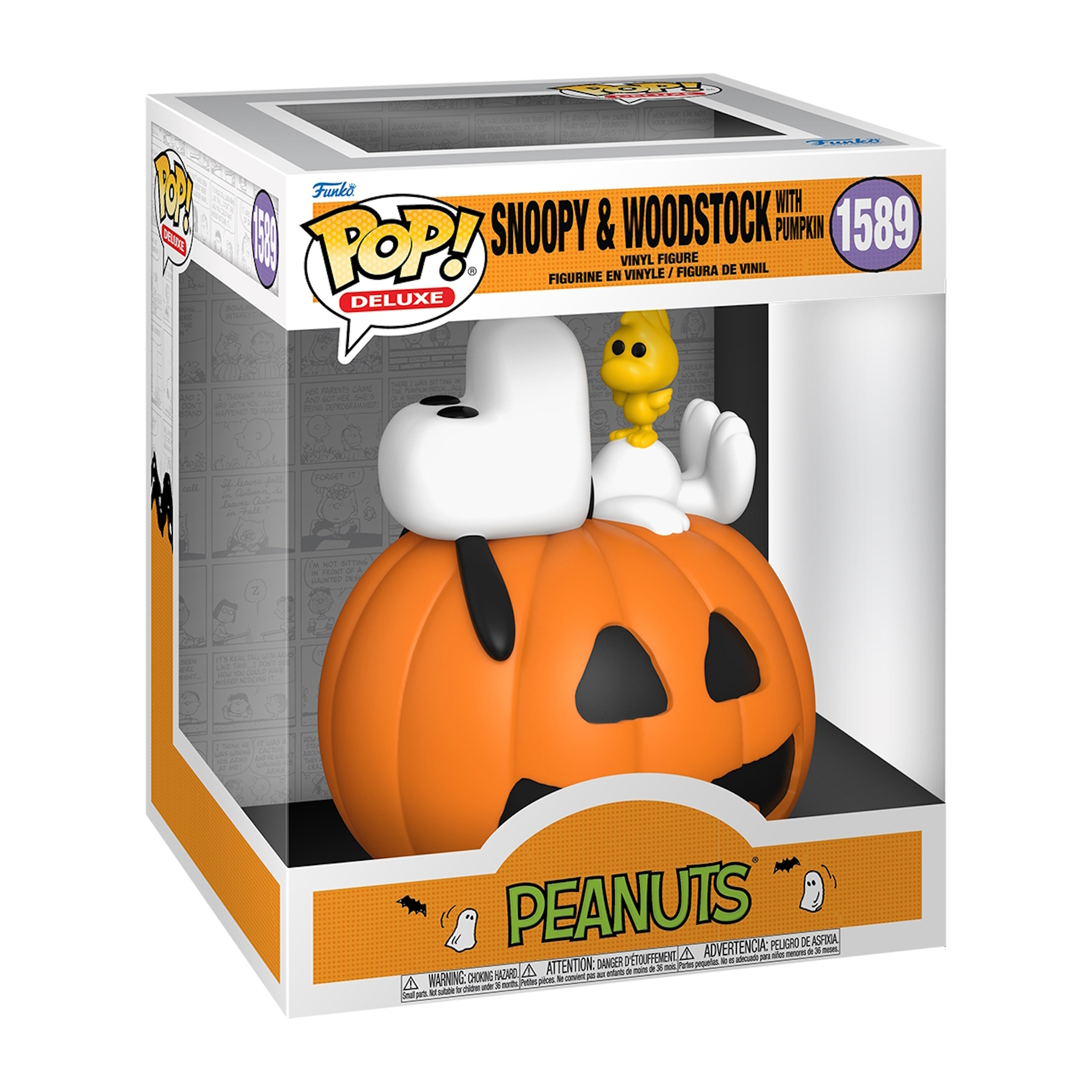 Snoopy & Woodstock mit Kürbis Funko Pop, in einer Box, von Peanuts.