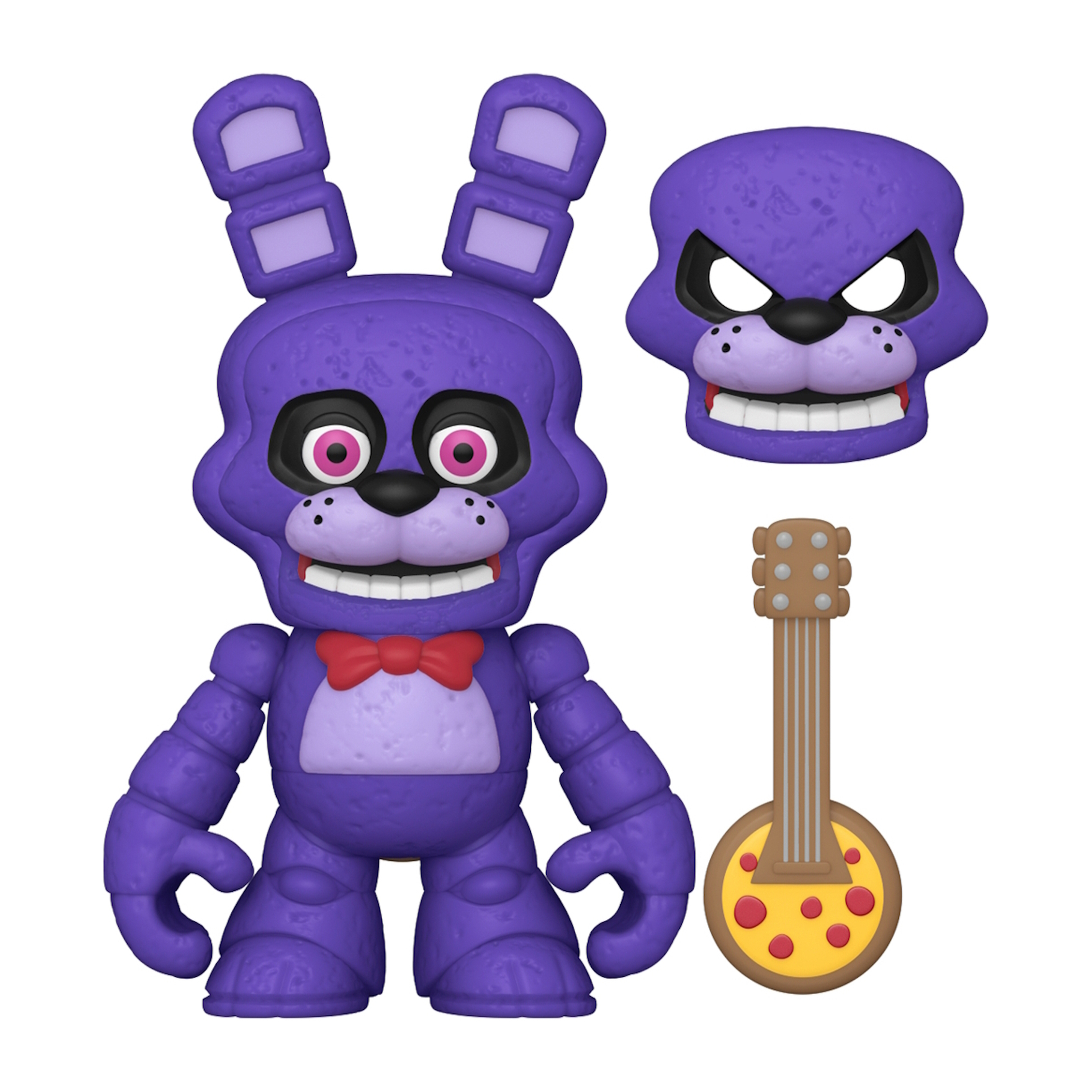 Bonnie Five Nights at Freddy's Figur. Lila Hase mit Gitarre und Totenkopfmaske.