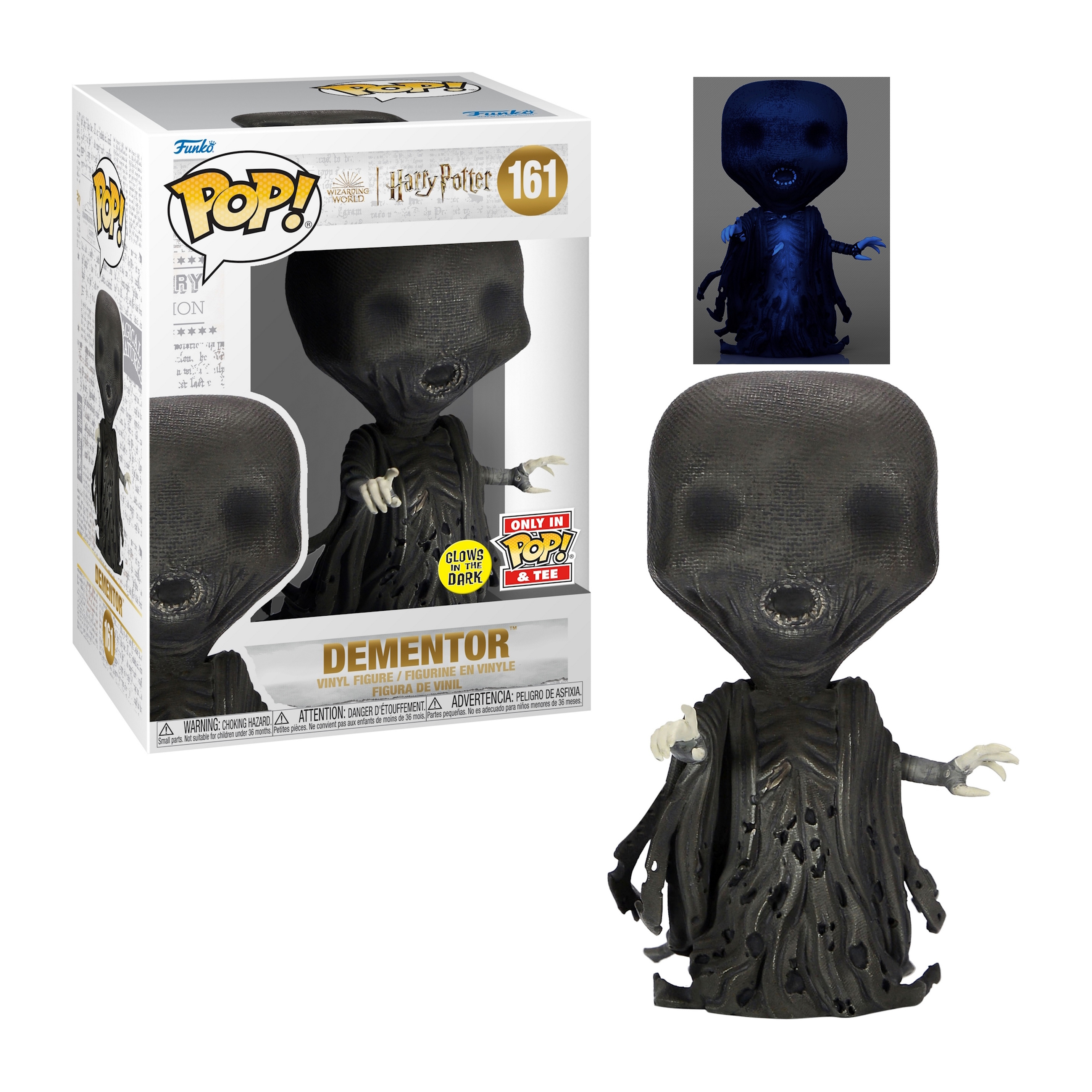 Funko Pop! Dementor-Figur in einer Box und eine leuchtende Version.