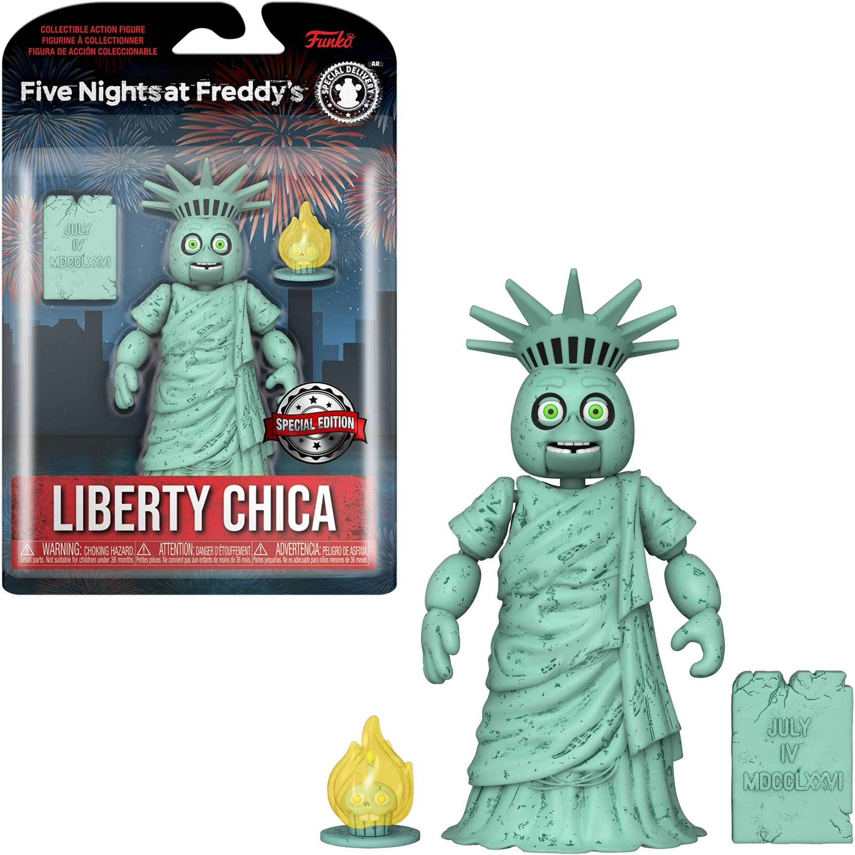 Liberty Chica Funko Pop Figur und Box.