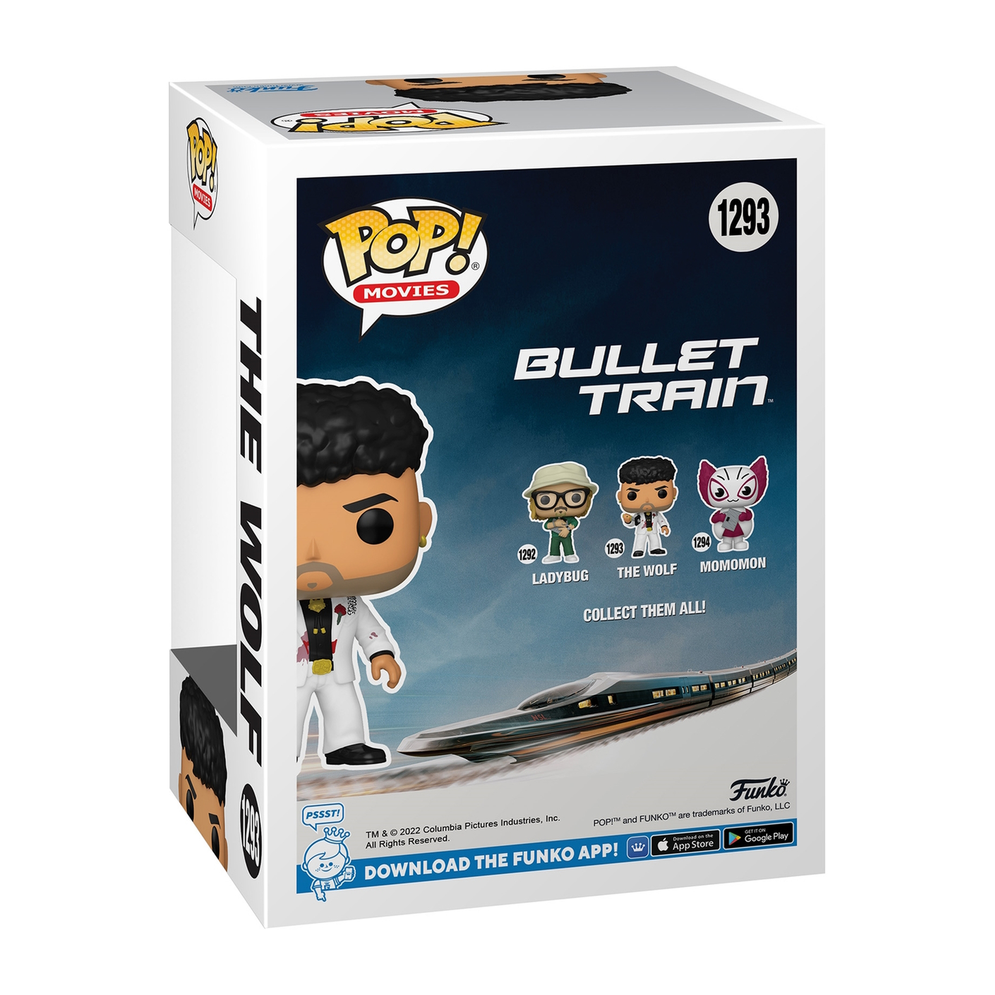 Bullet Train Pop! Movies Box mit Actionfiguren von Charakteren.